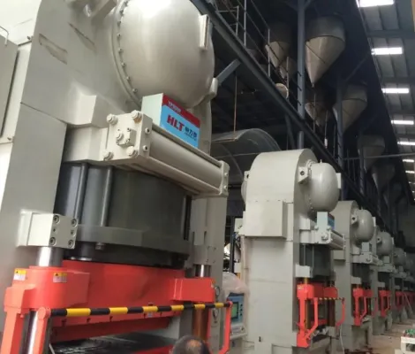 A row of HLT presses on the Letoza factory floor