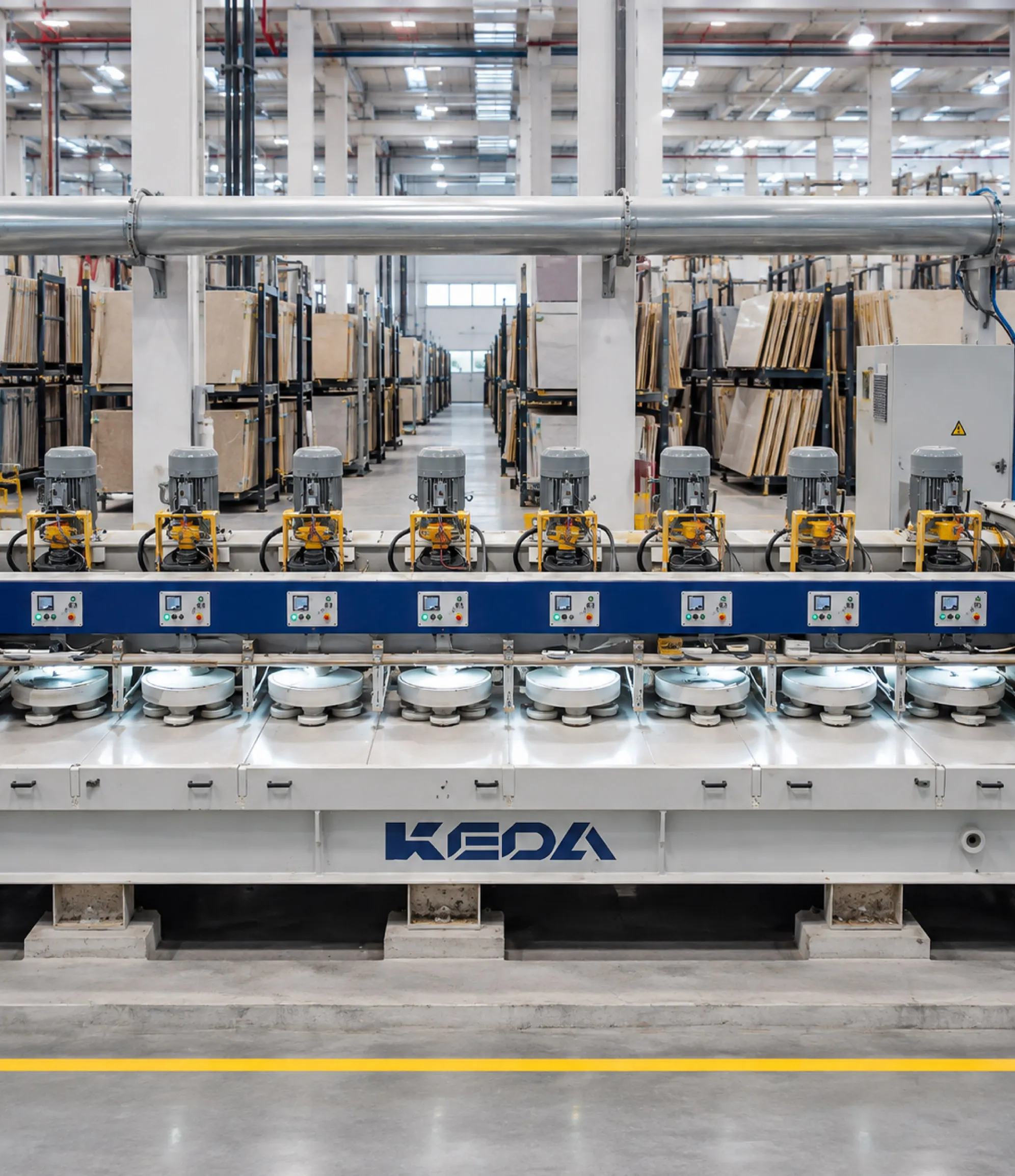A KEDA polishing line in the factory