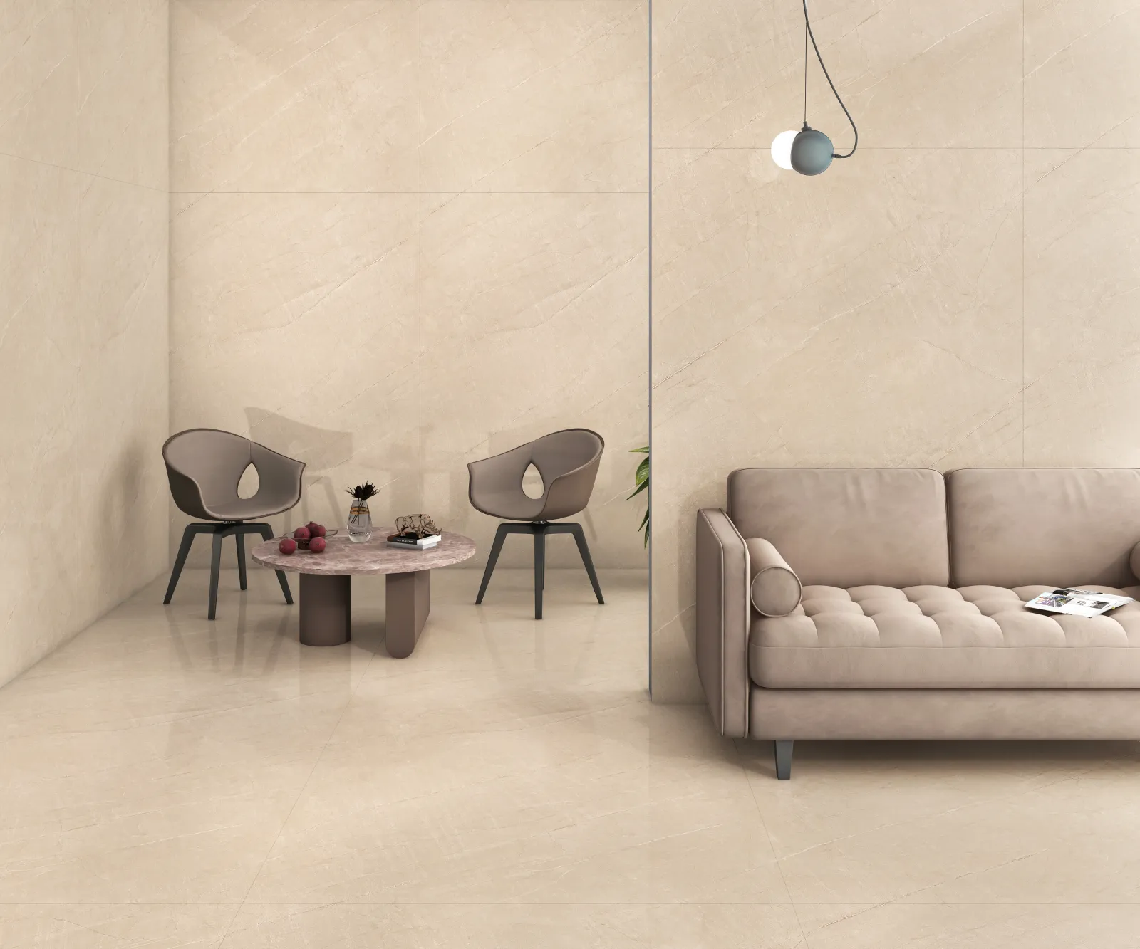 Albert Beige — in a space