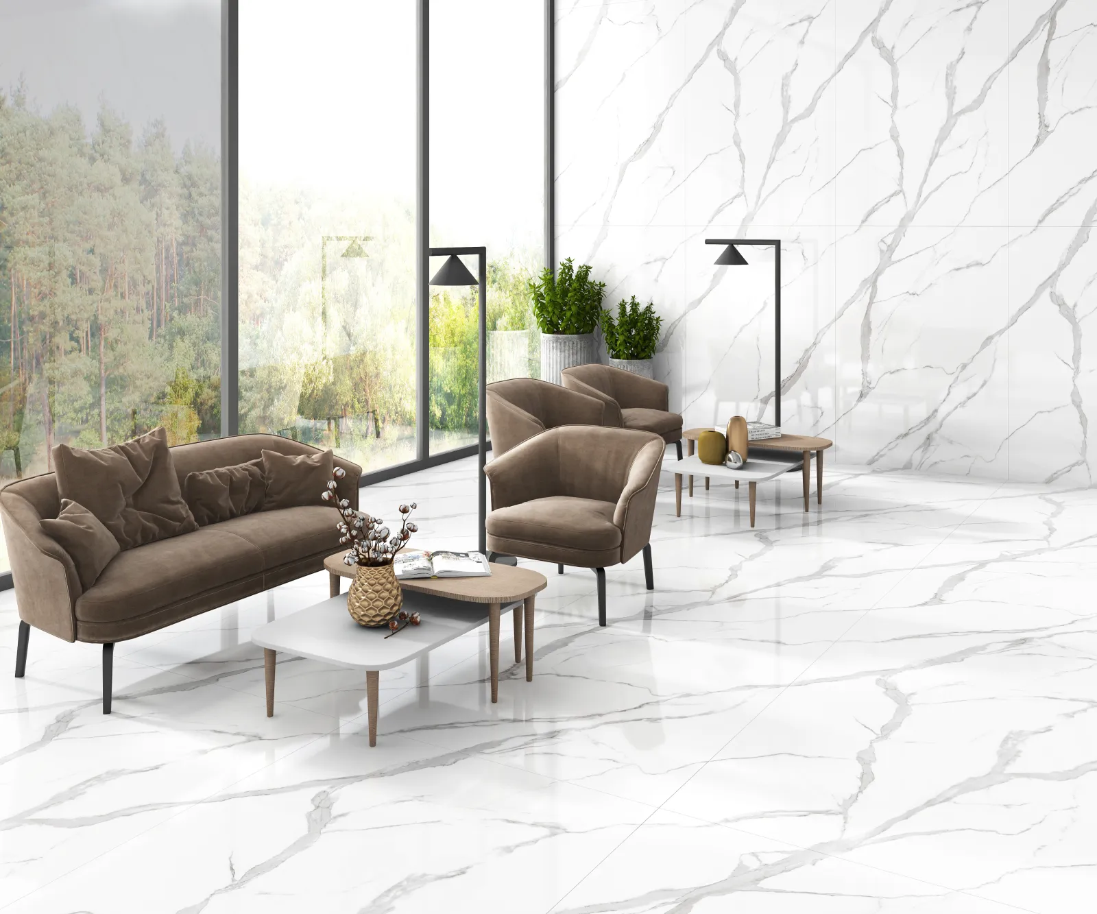 Statuario Flip — in a space