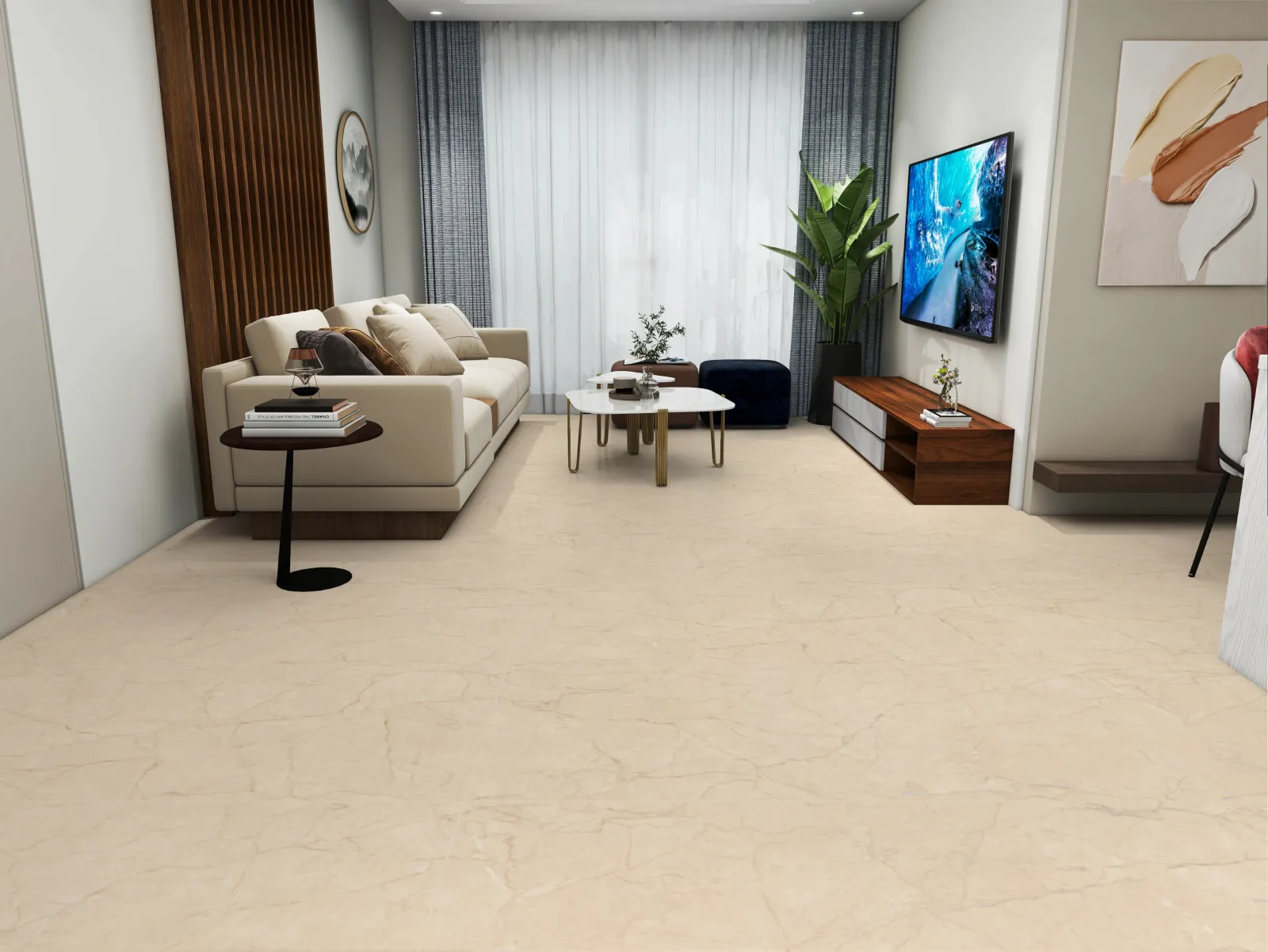 Adline Beige — in a space