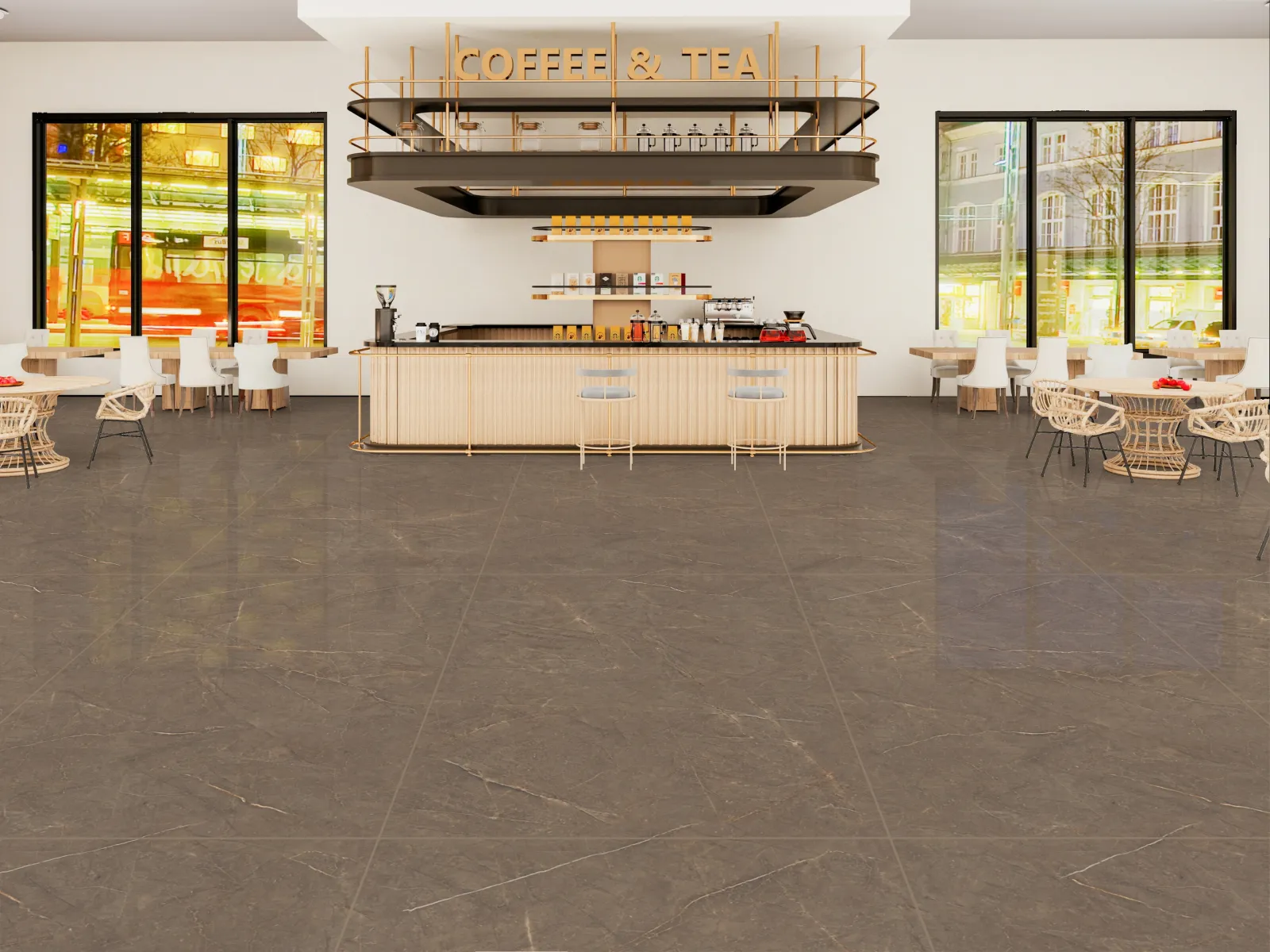 Carbis Mocha — in a space