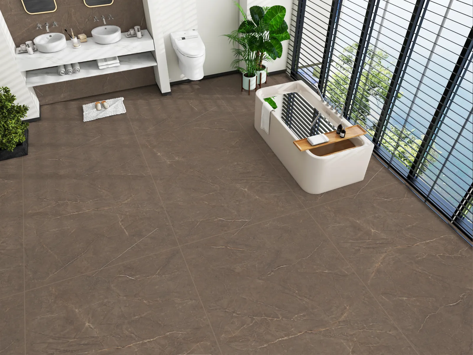 Carbis Mocha — in a space