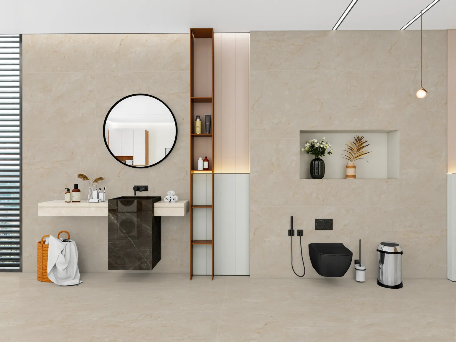 Elegant Crema — in a space