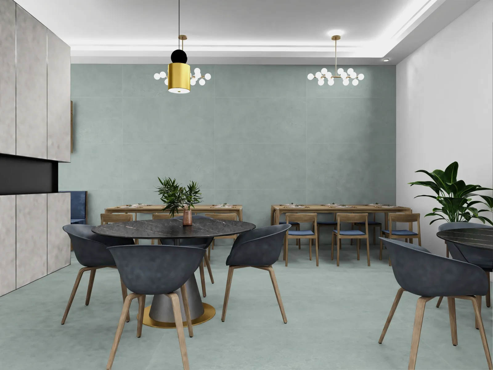 Walnut Olive — in a space