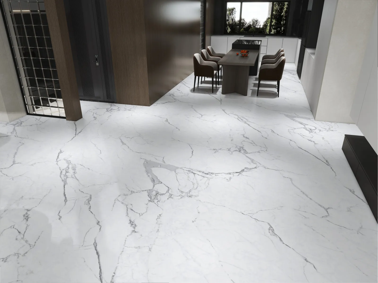 Statuario Pacific — in a space