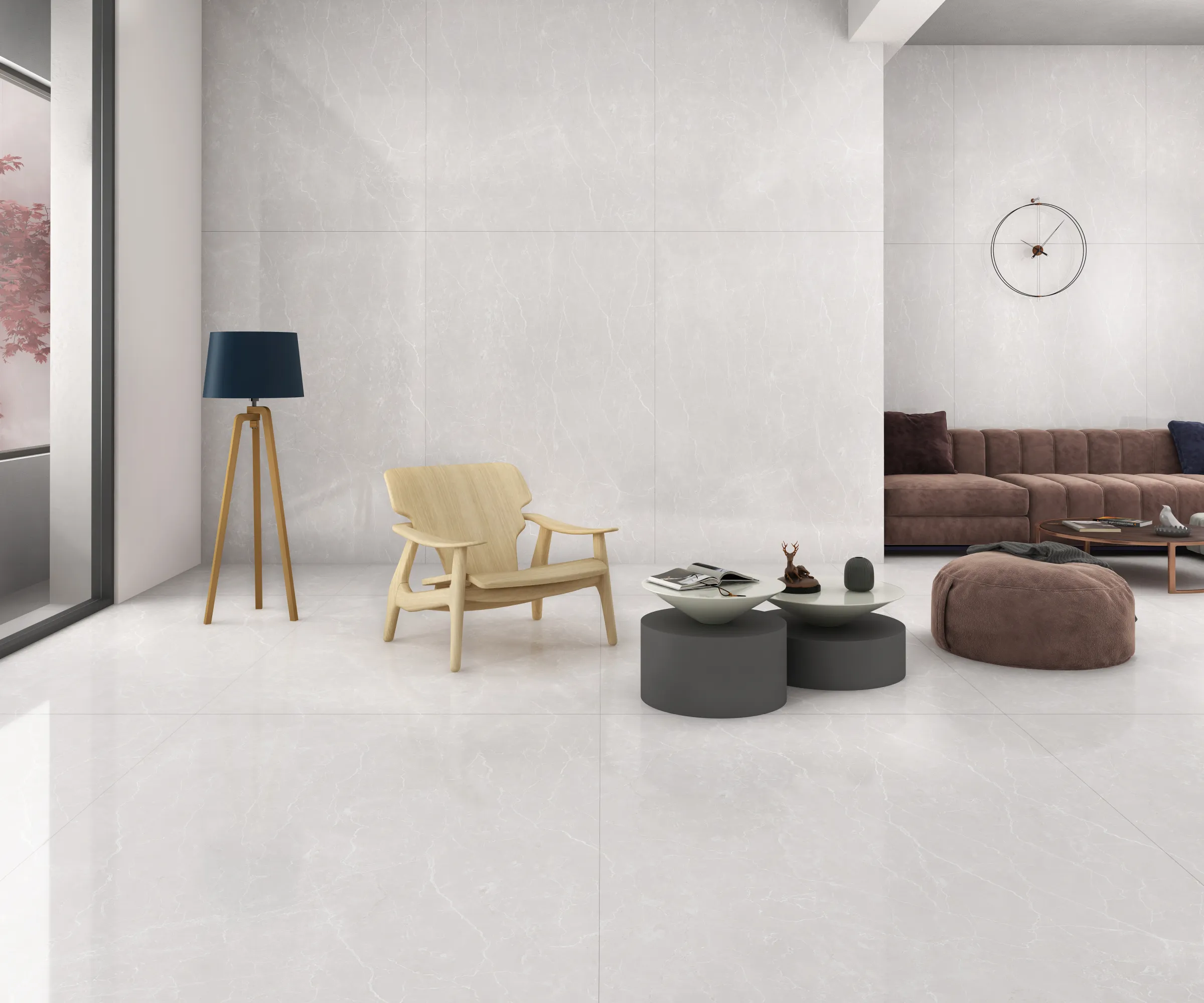 Aniksa Grey tiles in a room setting