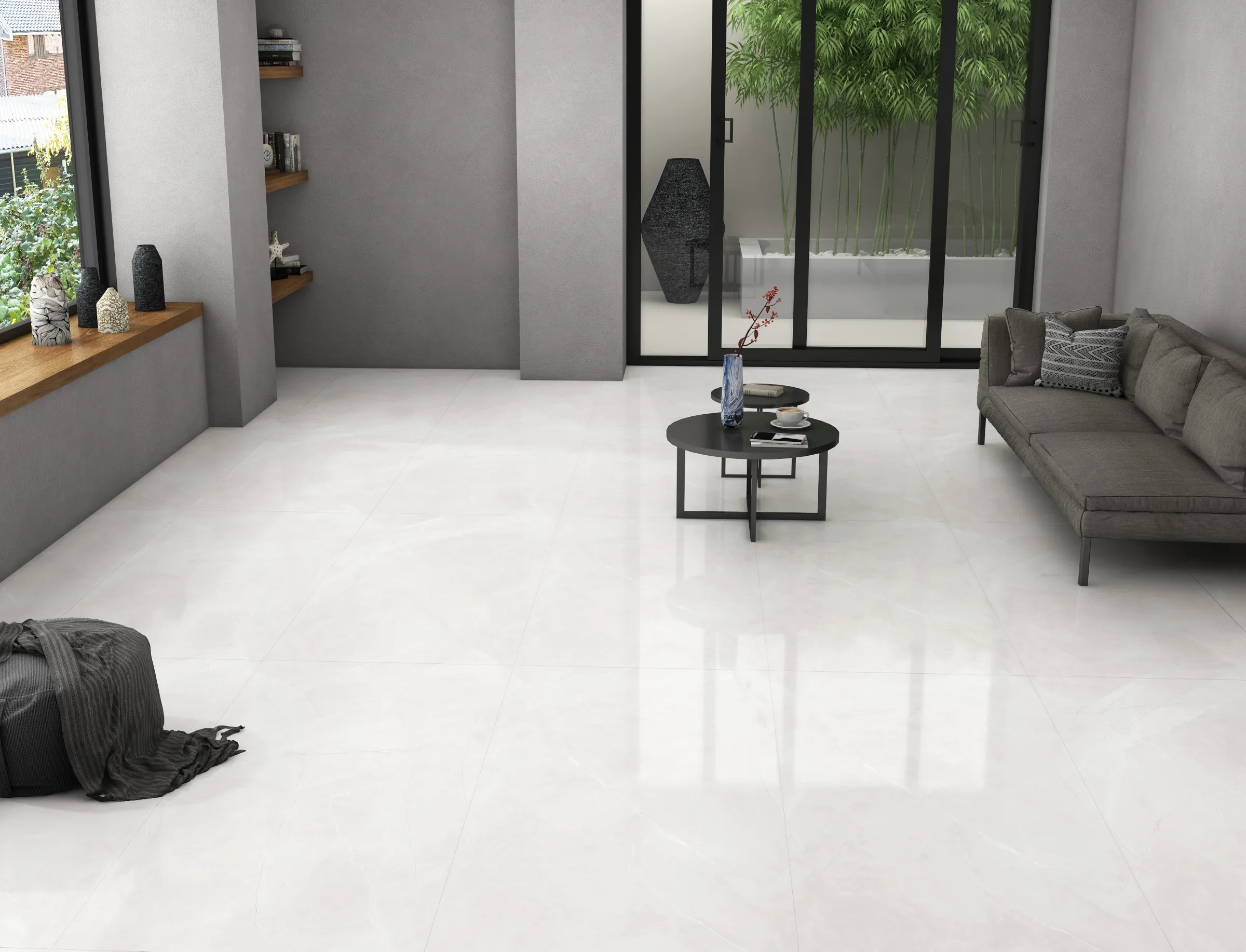 Arezo Bianco tiles in a room setting