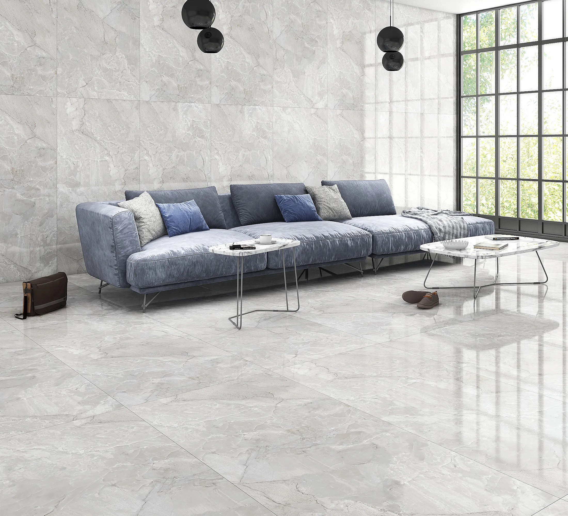 Eden Ice tiles in a room setting