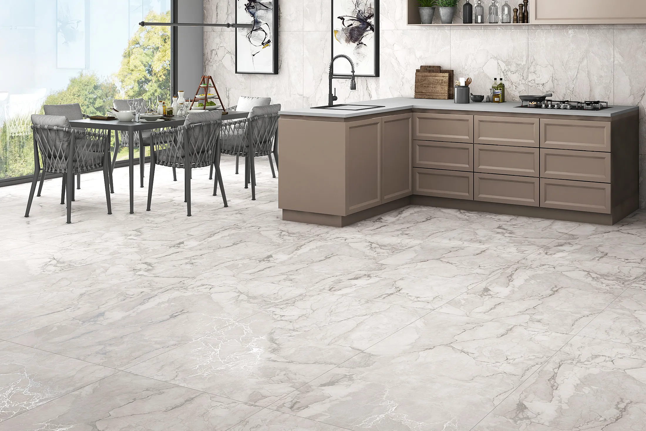 Herculas Natural tiles in a room setting
