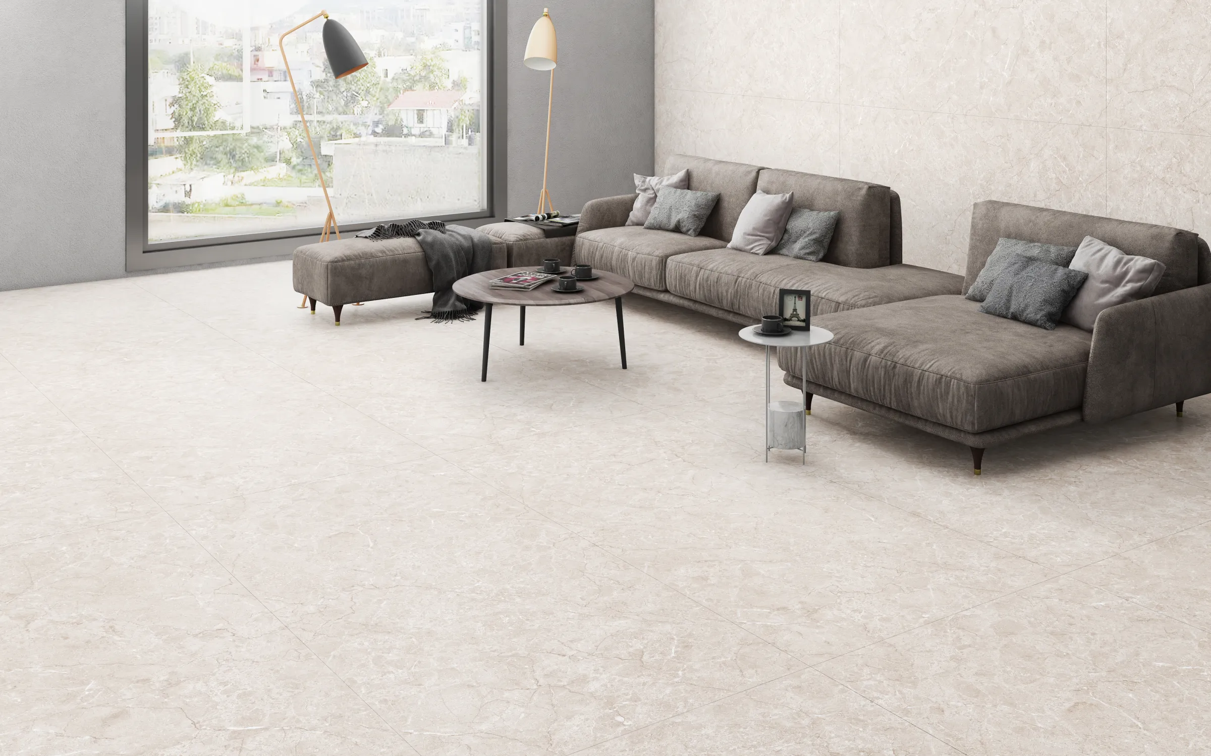 Lisa Silver tiles in a room setting