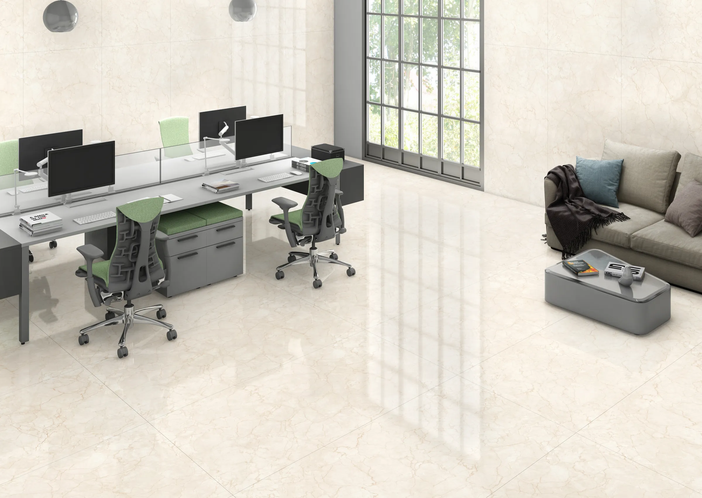 Royal Beige tiles in a room setting