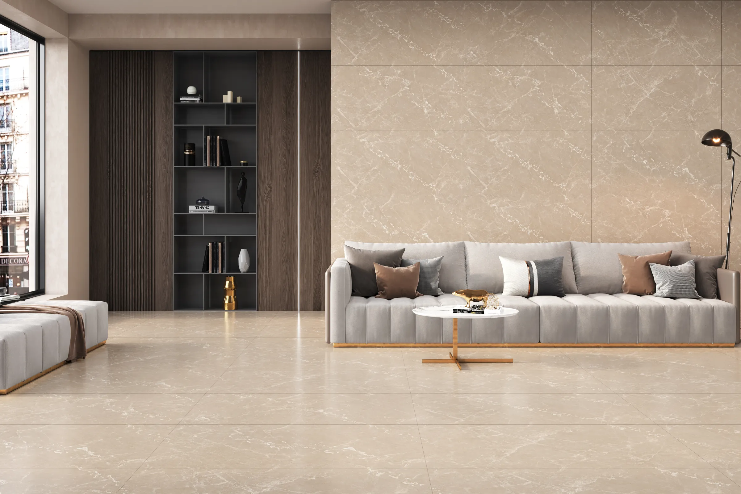 Tunisia Beige tiles in a room setting