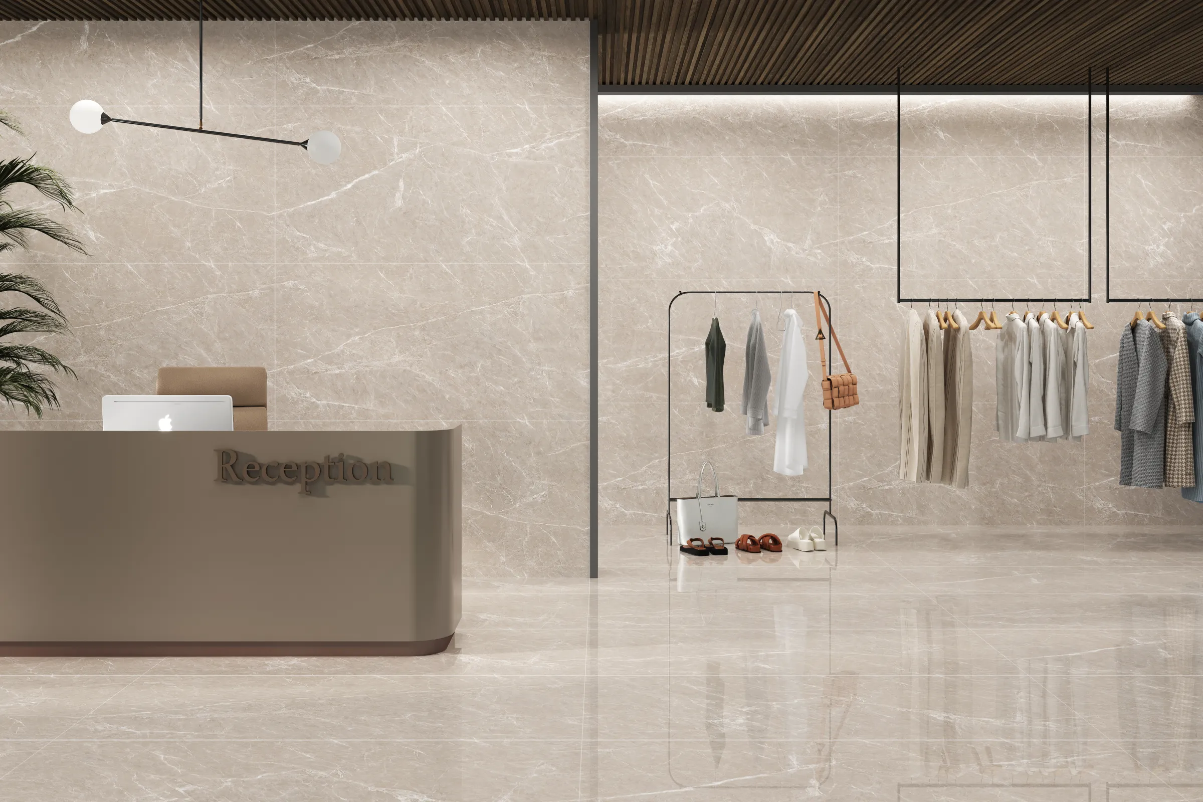 Valancia Natural tiles in a room setting