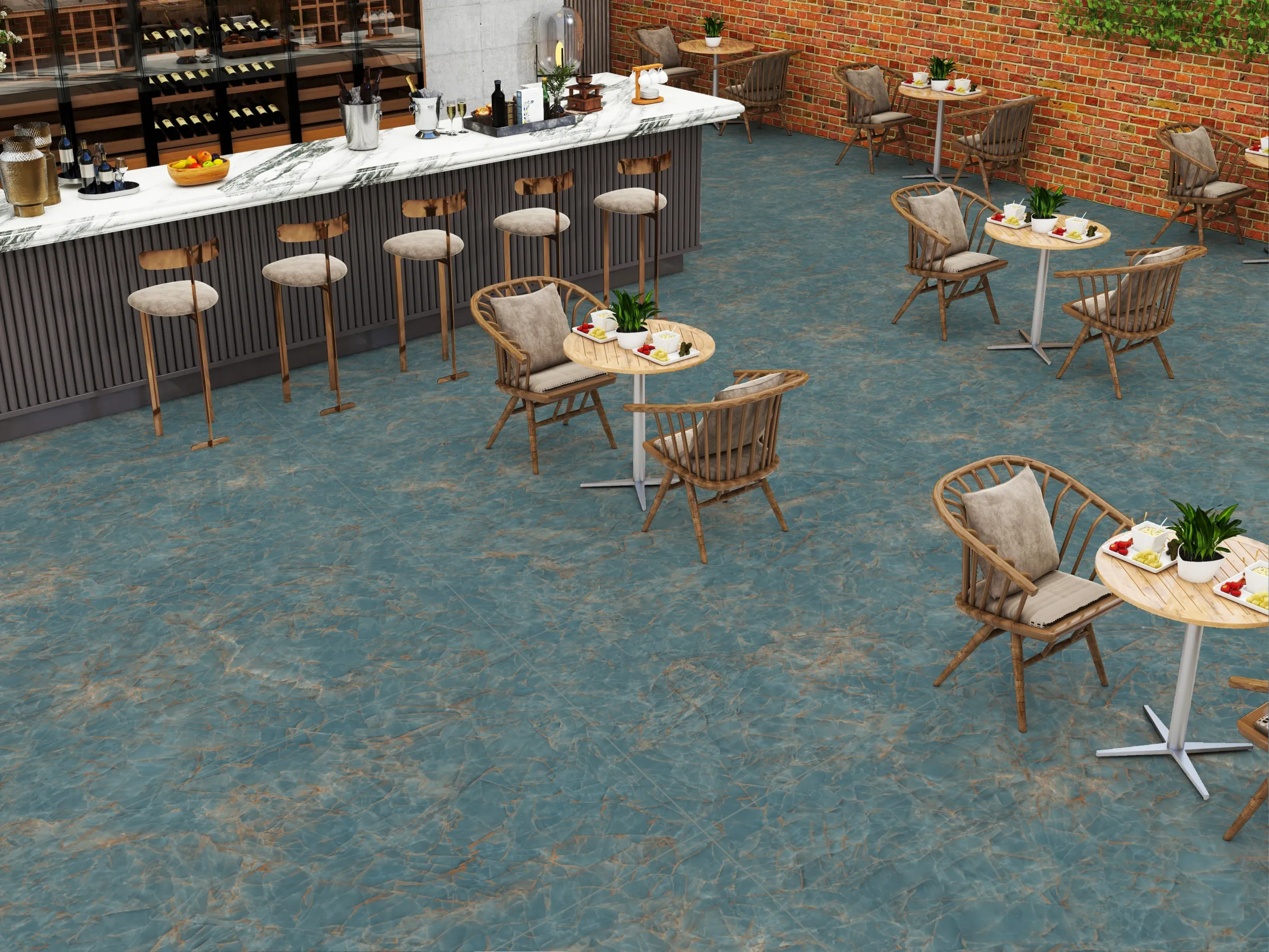 875025 Seascape Sky tiles in a room setting