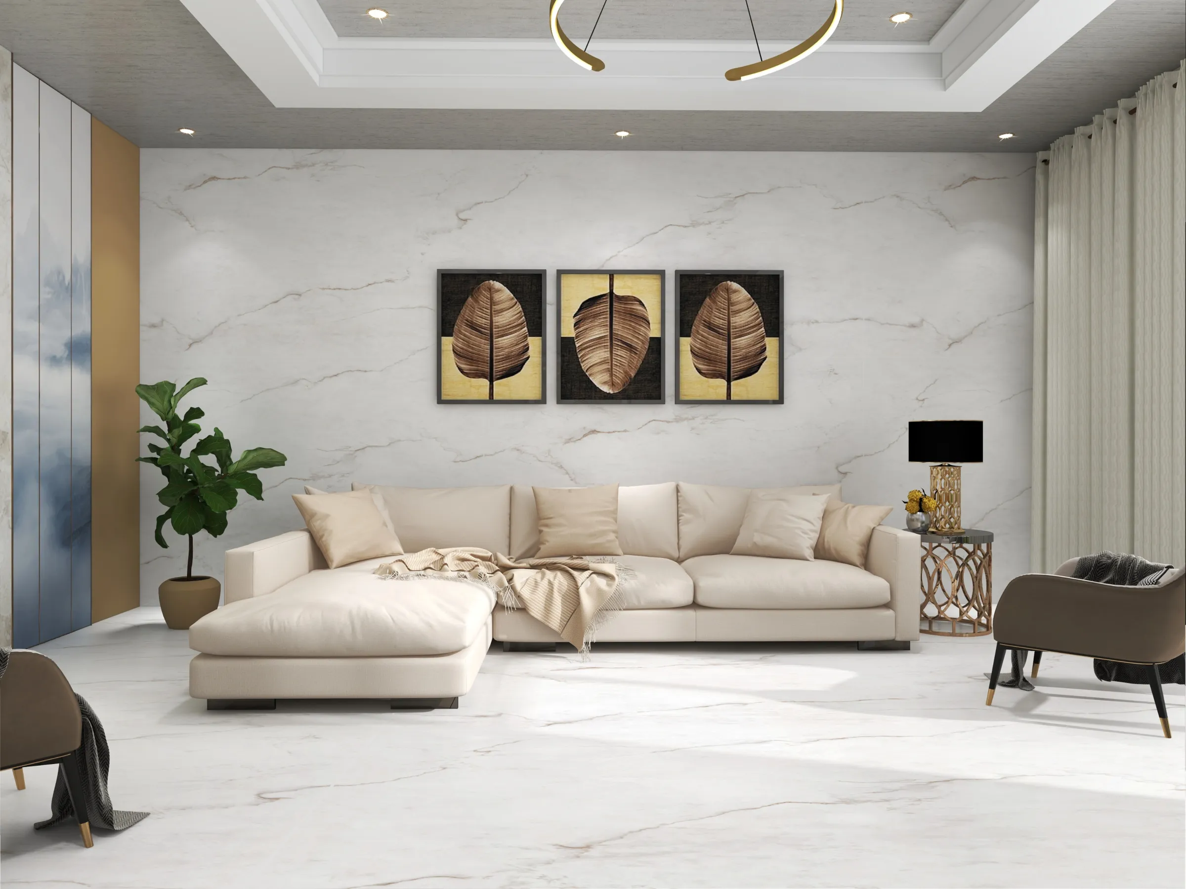 Arcitic White tiles in a room setting