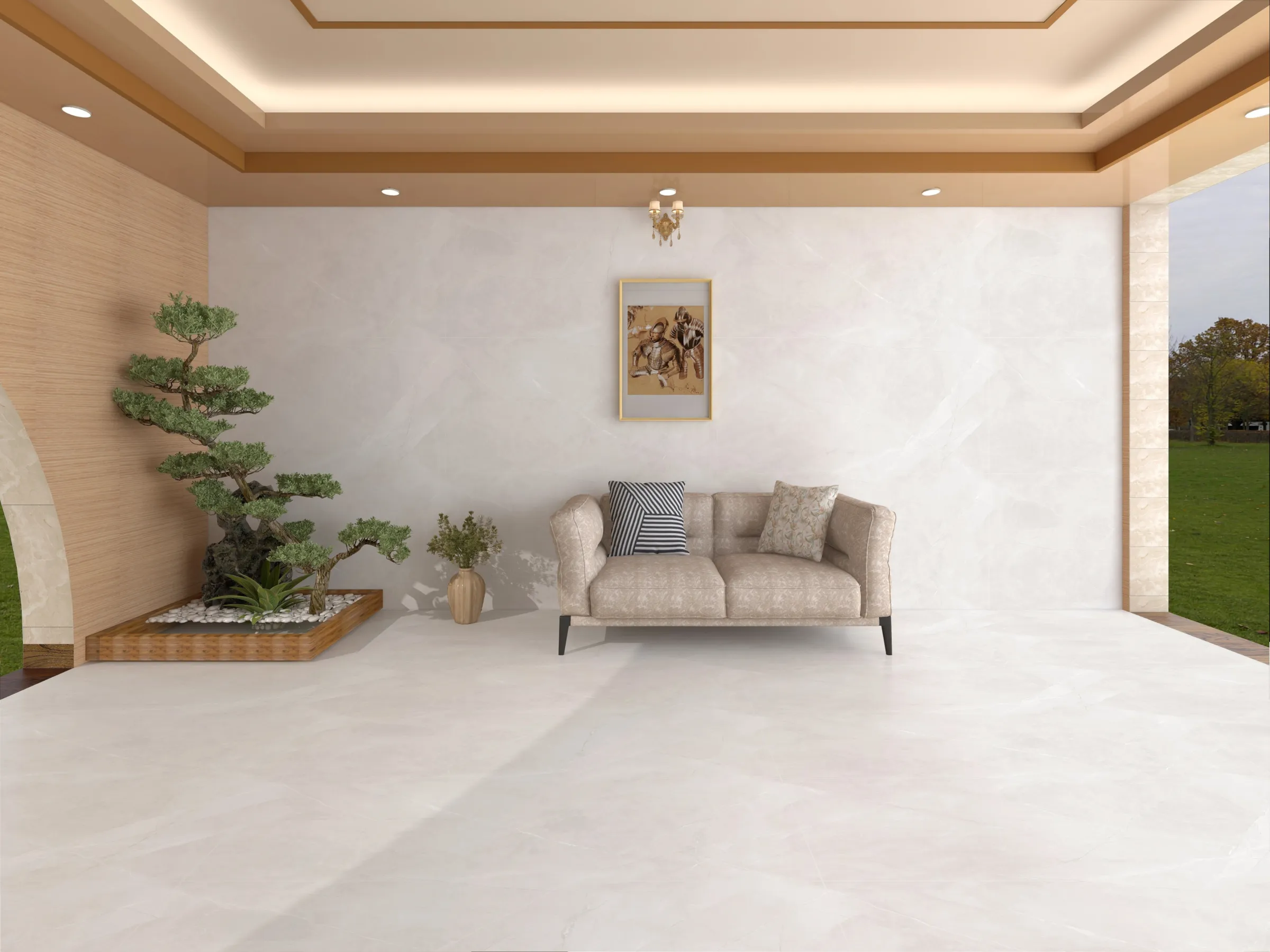 Arezo Bianco tiles in a room setting