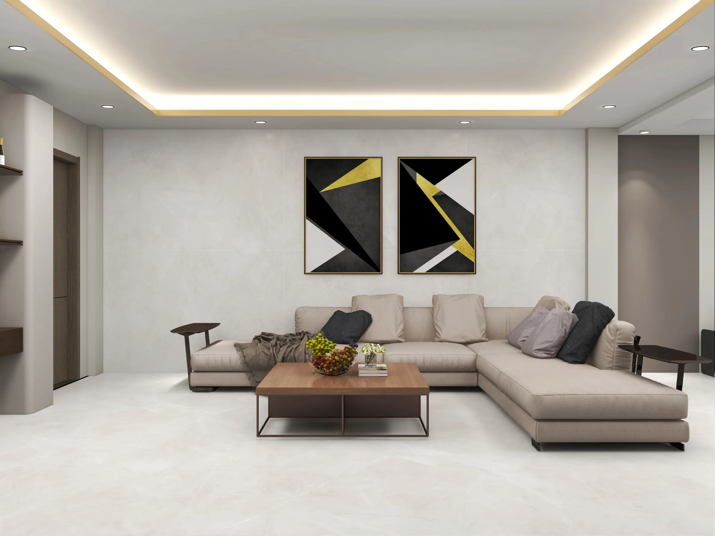 Arezo Bianco tiles in a room setting