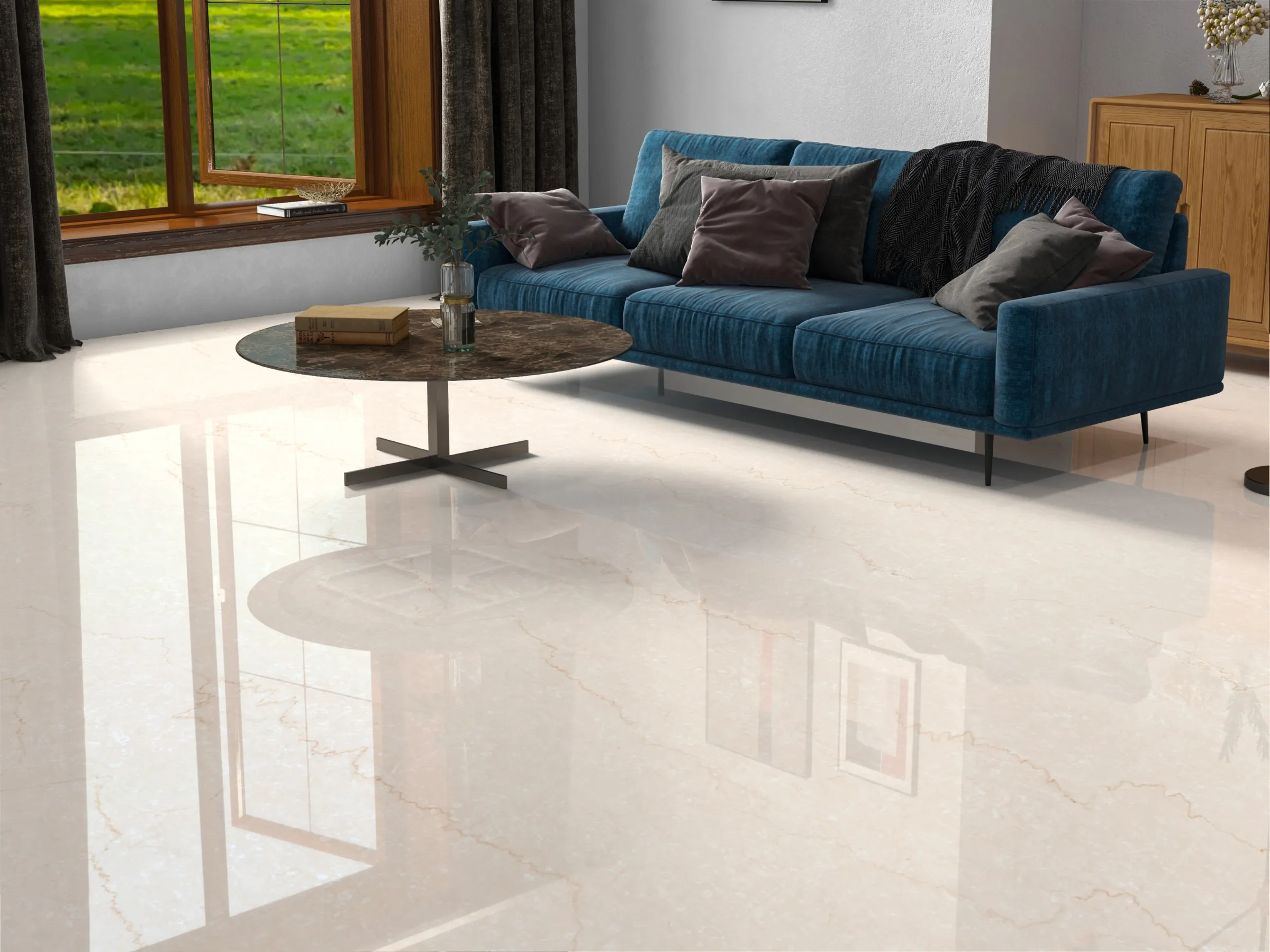 Bottochino Crema tiles in a room setting