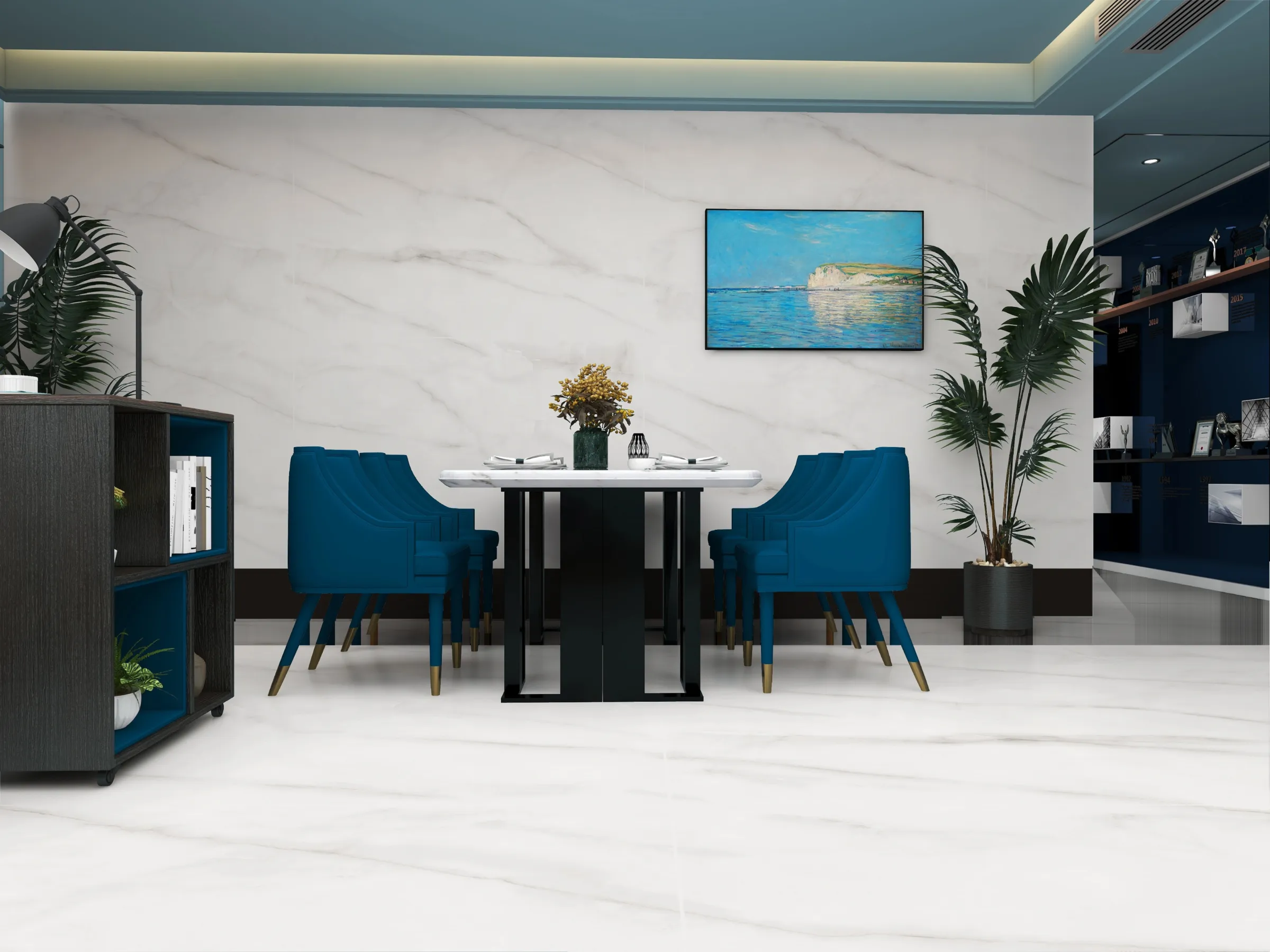 Cenia White tiles in a room setting