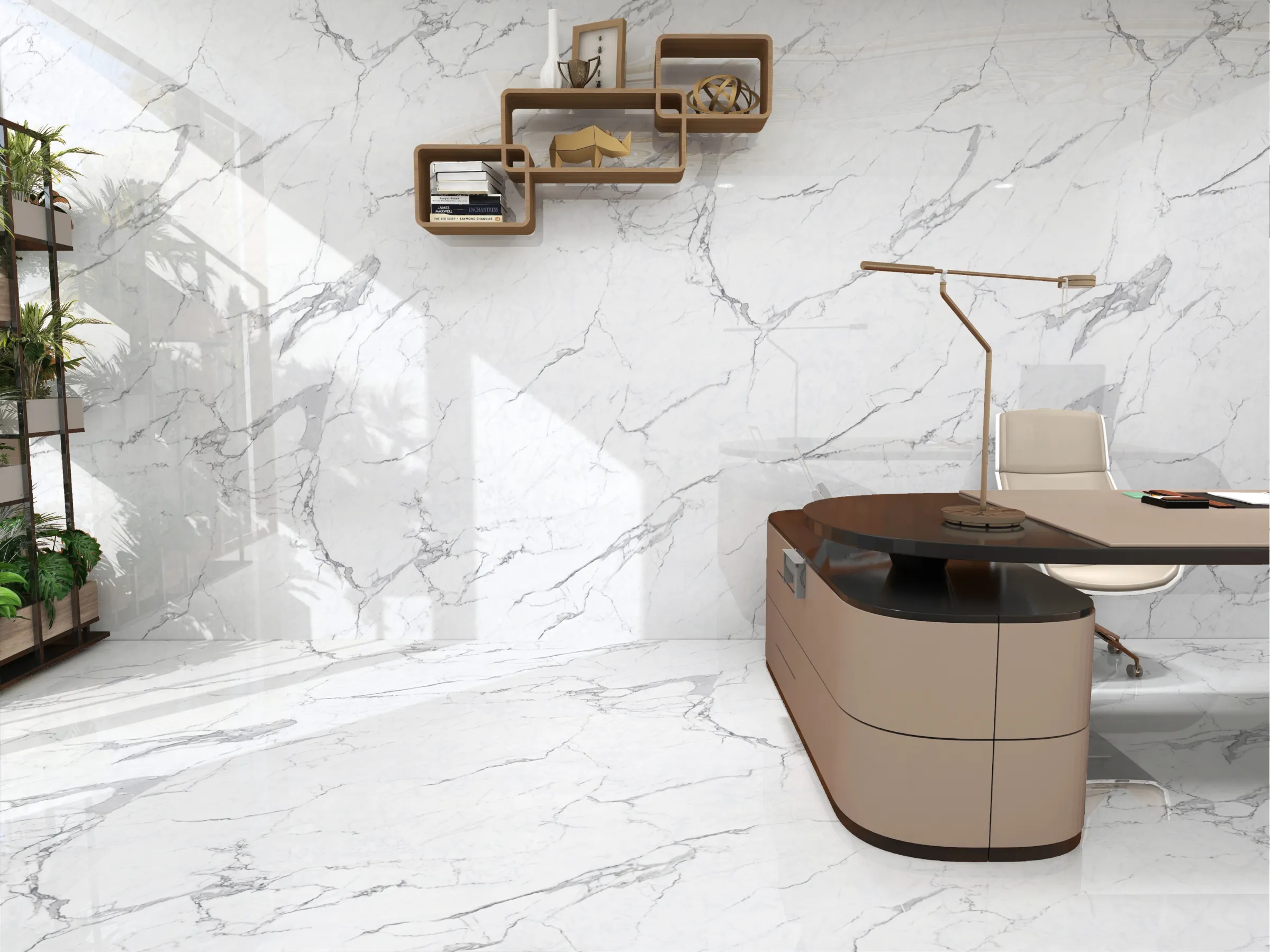 Statuario Pacific tiles in a room setting