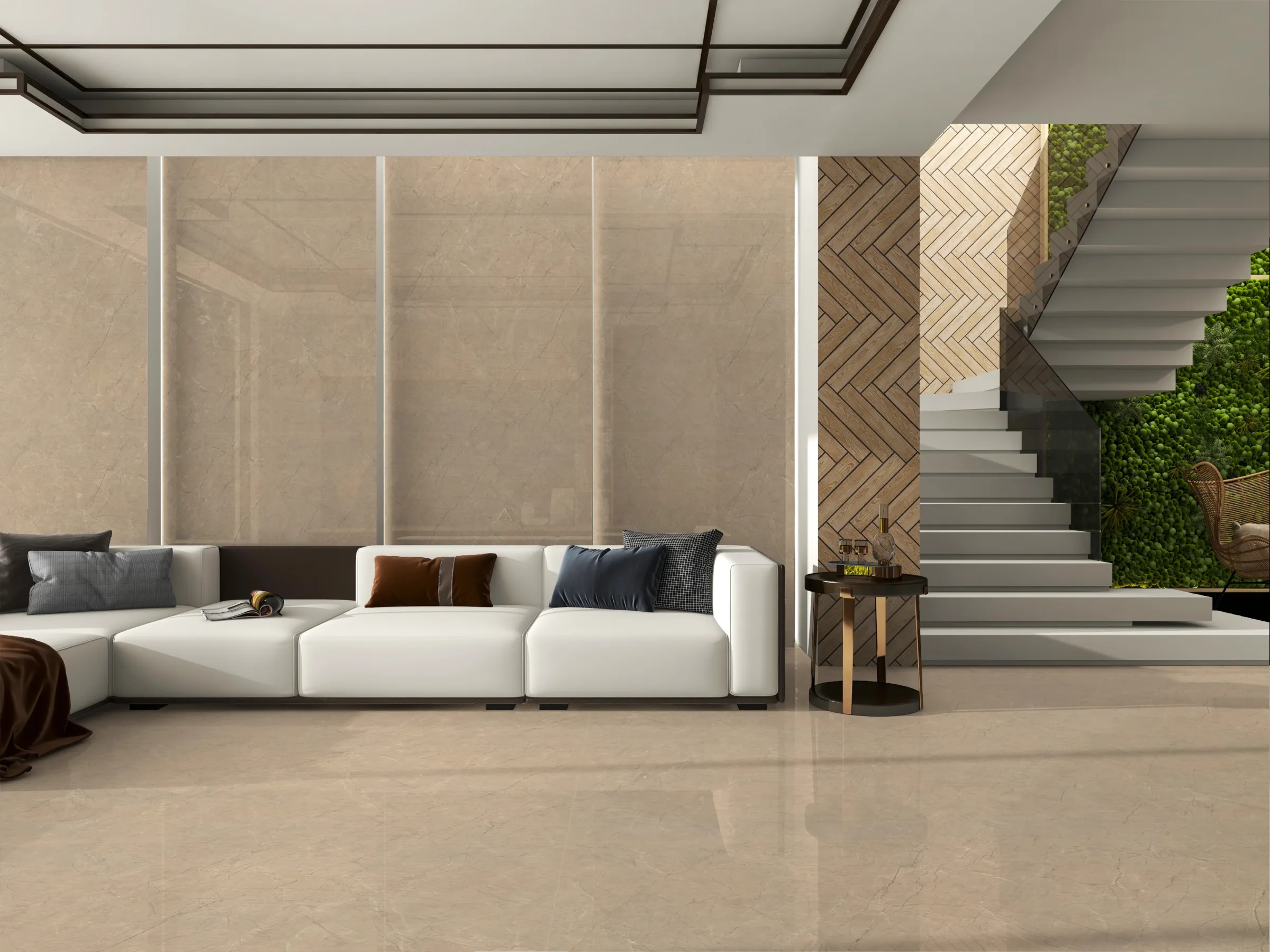 Extreme Natural tiles in a room setting