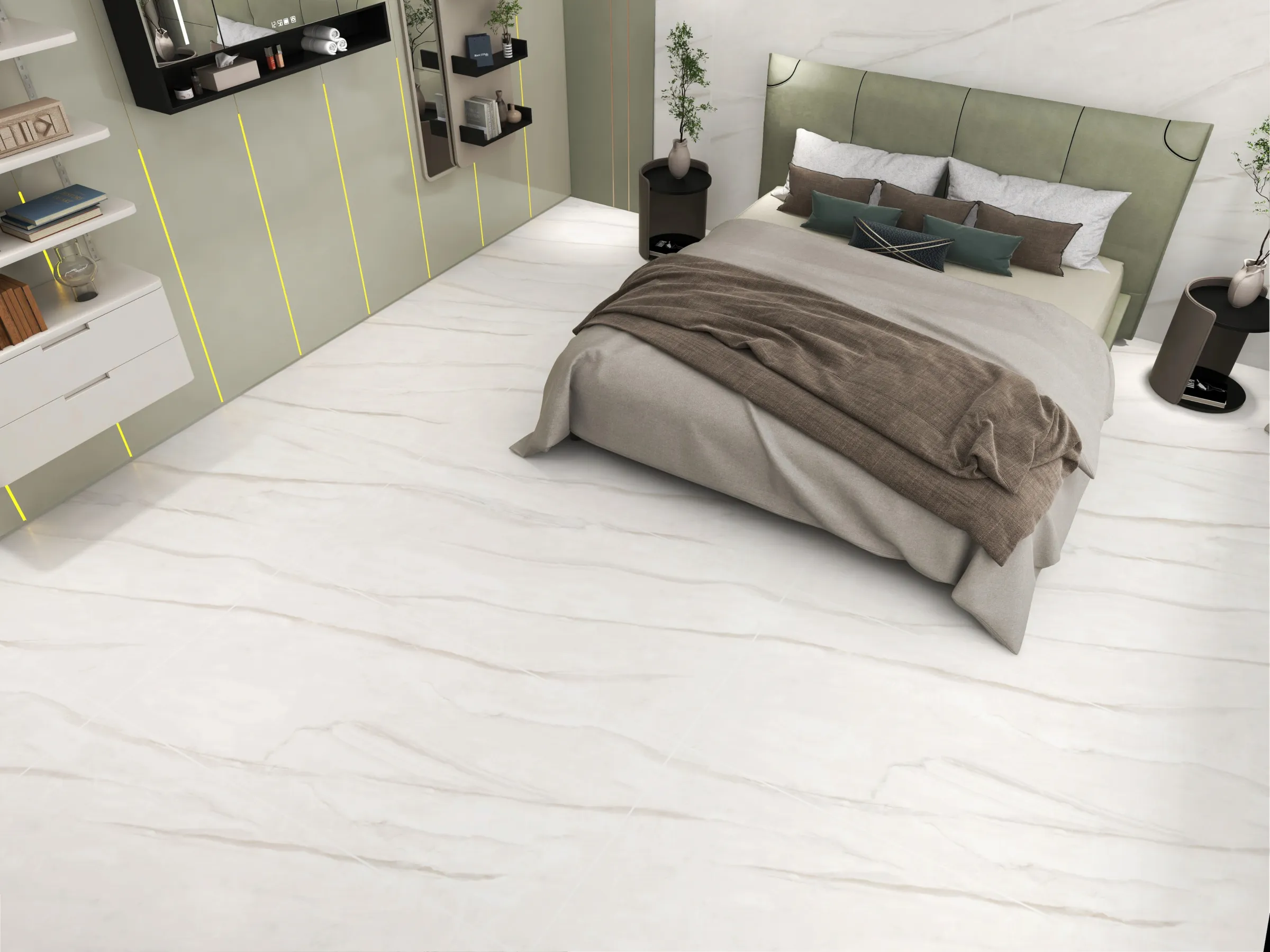 Emil White tiles in a room setting