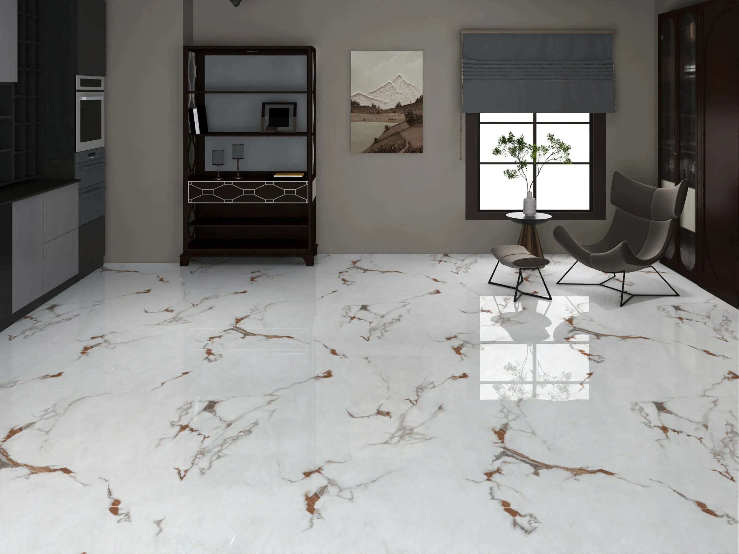 Frozen White tiles in a room setting