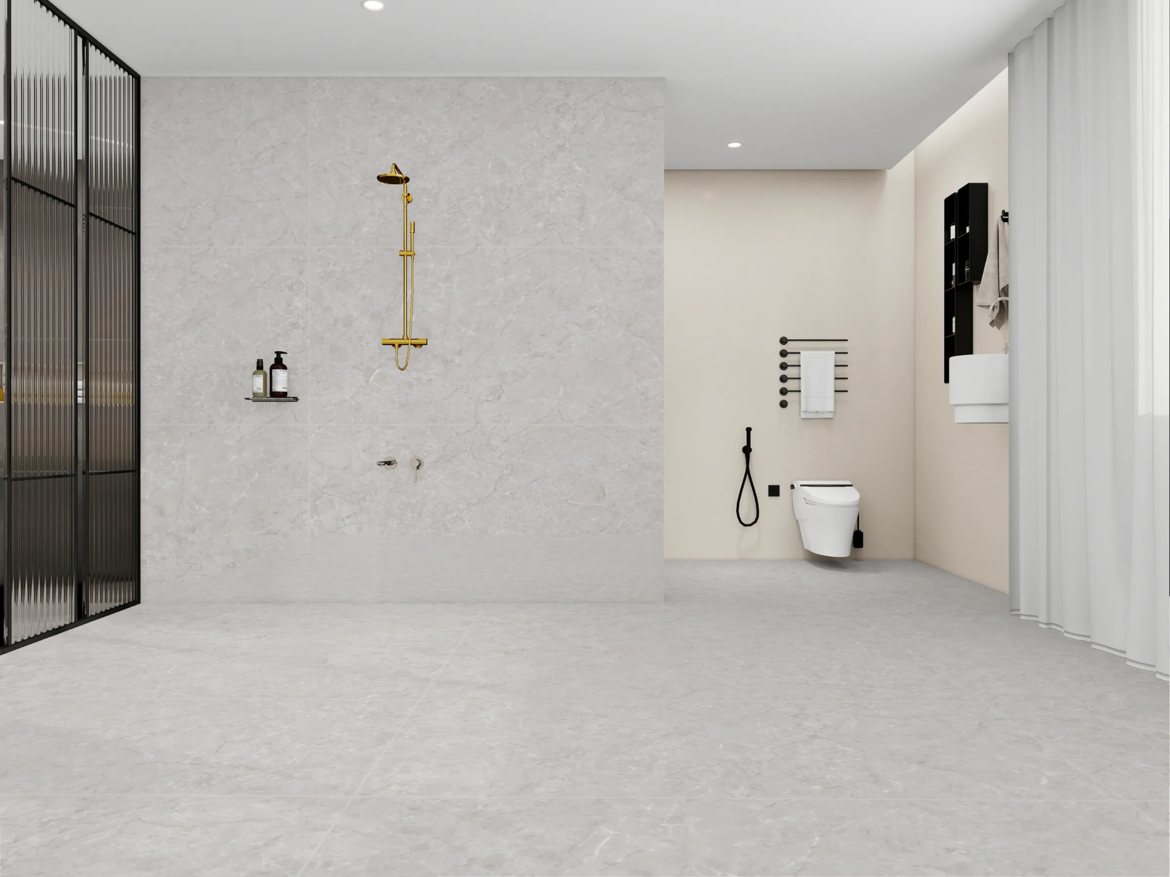 Lisa Silver tiles in a room setting