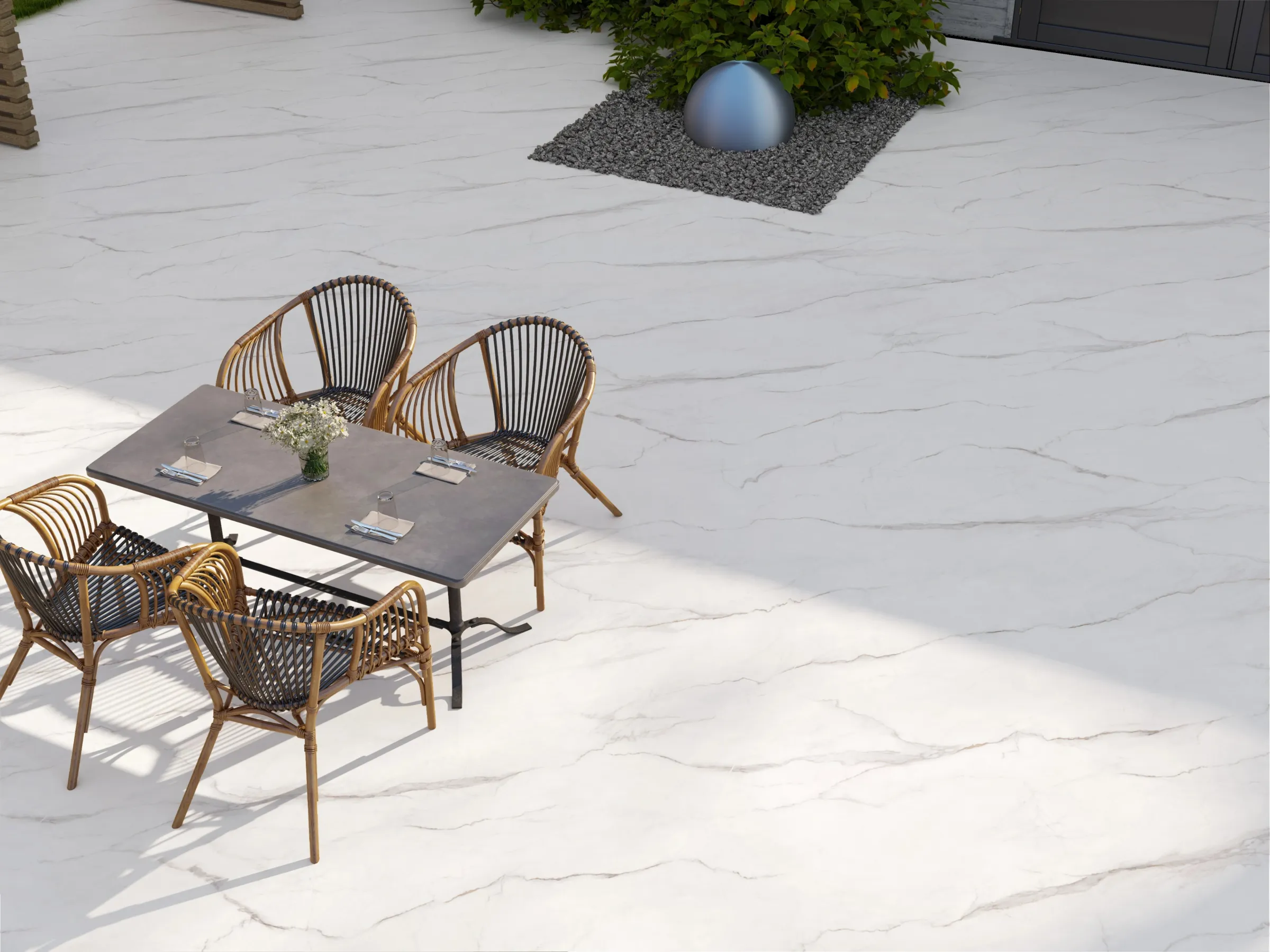 Moon White tiles in a room setting