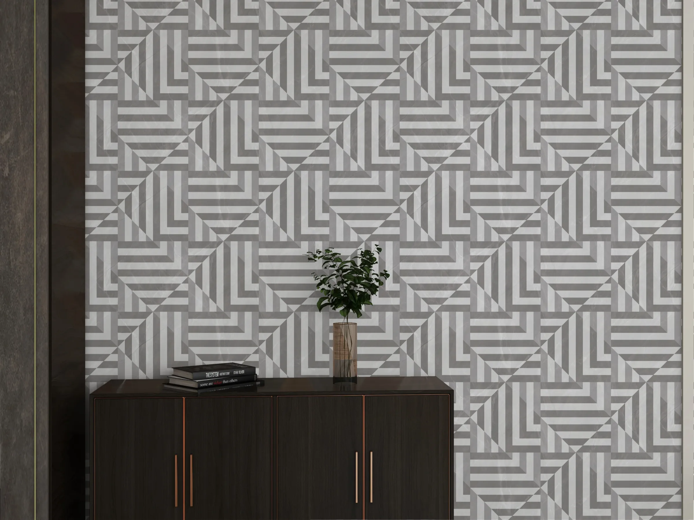 Nova Decor-01 tiles in a room setting