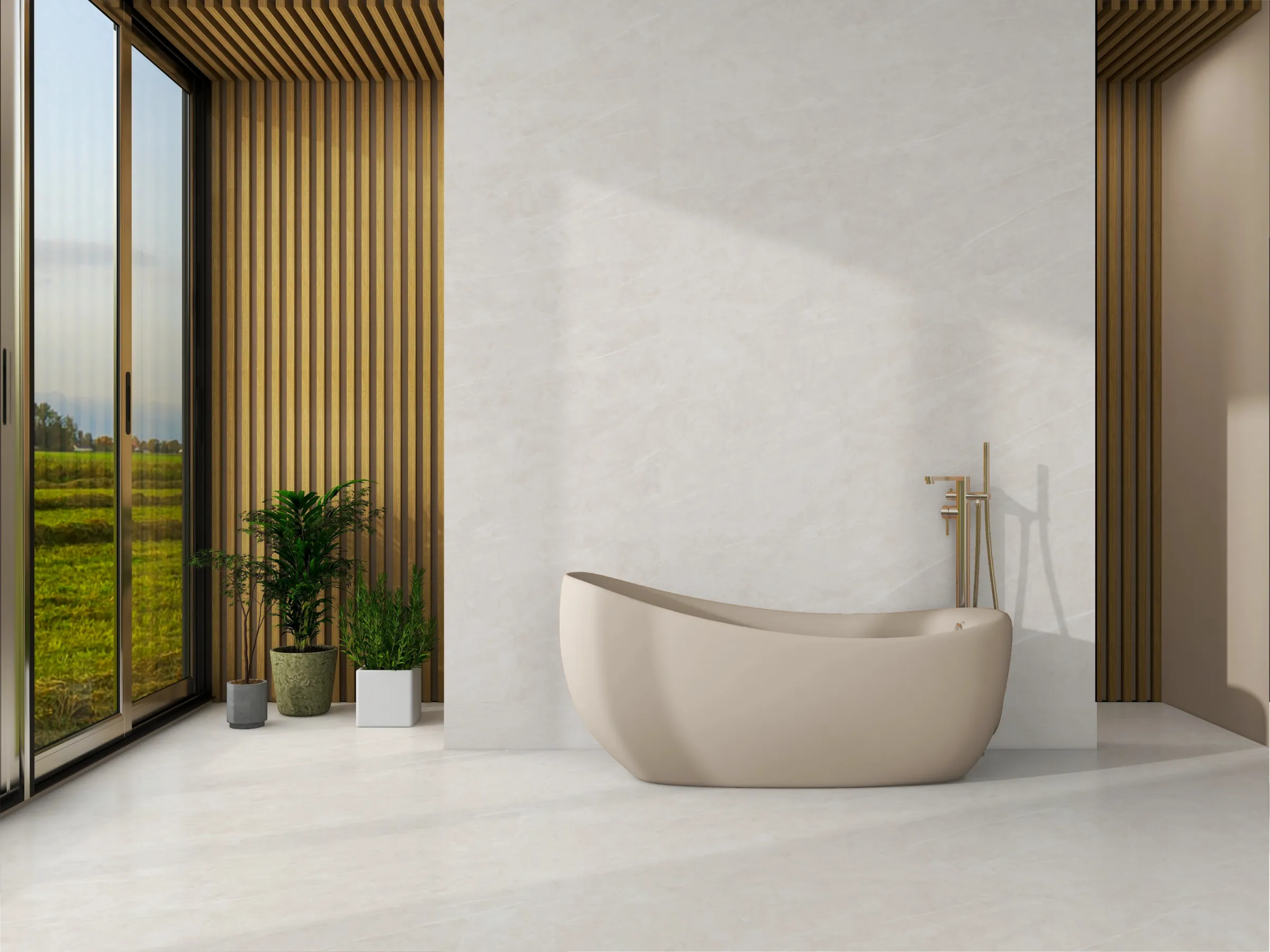 Pietra Silver tiles in a room setting