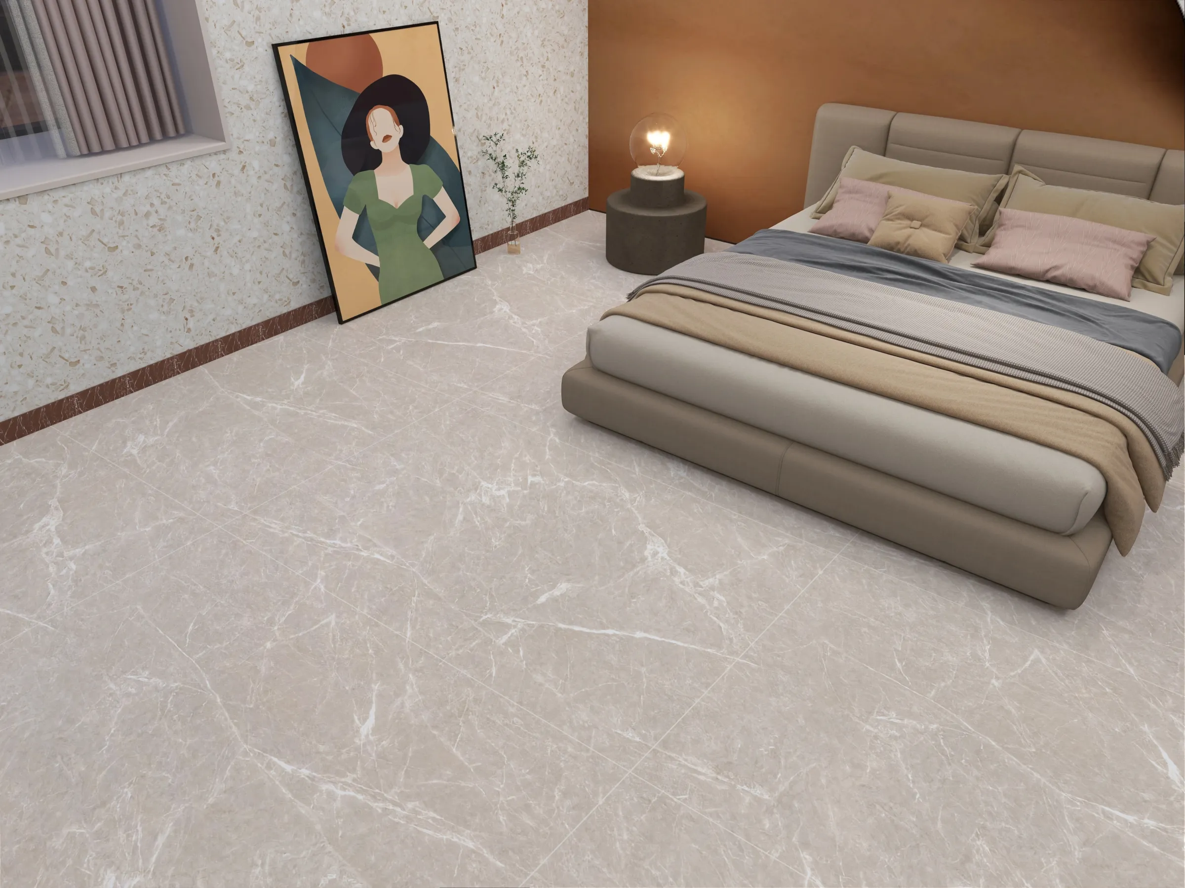 Valancia Natural tiles in a room setting