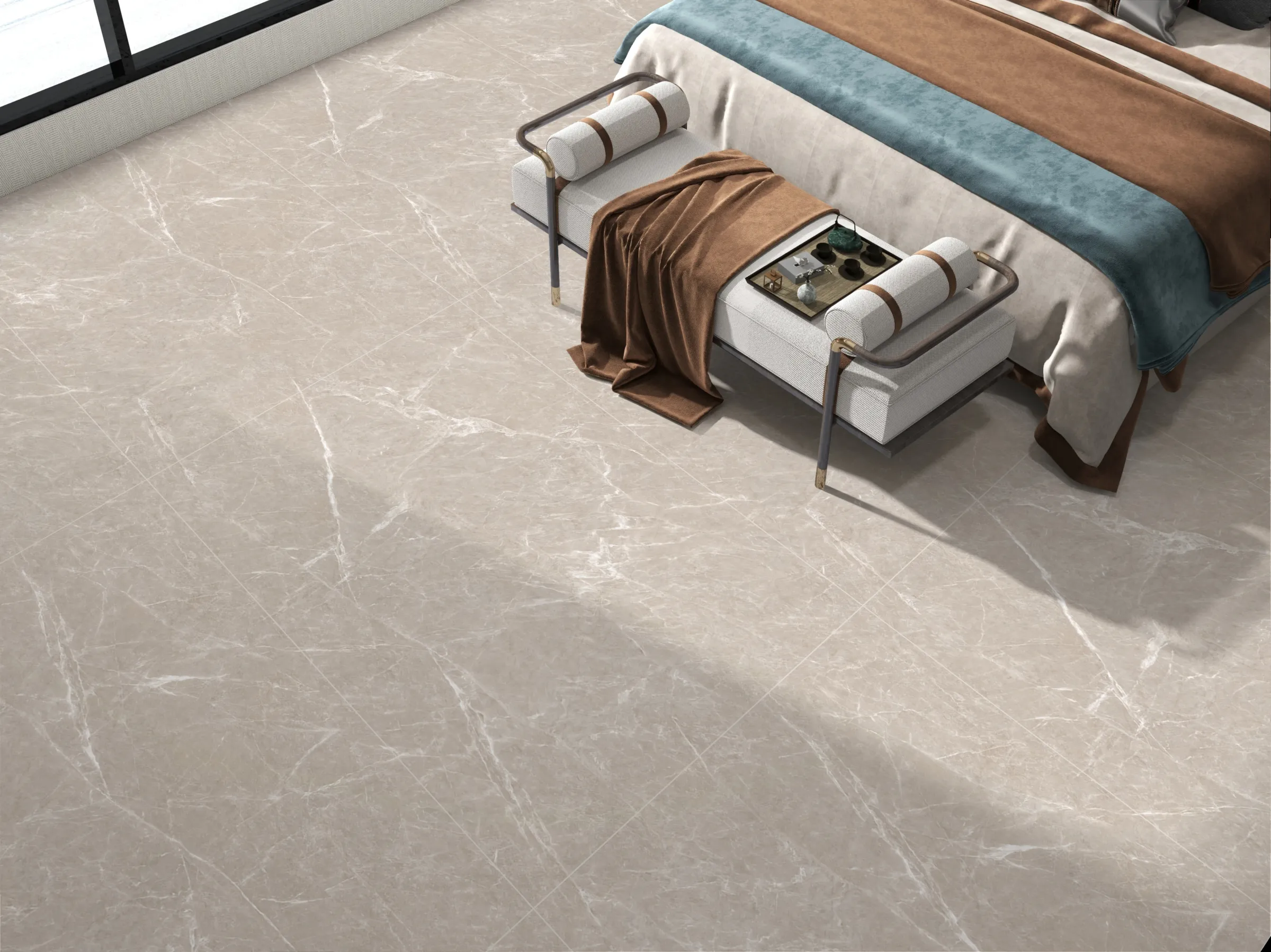 Valancia Natural tiles in a room setting