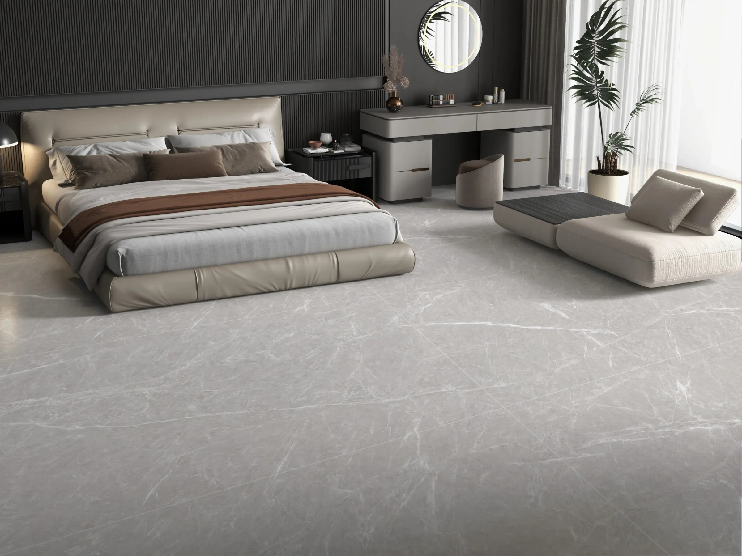Valancia Grey tiles in a room setting