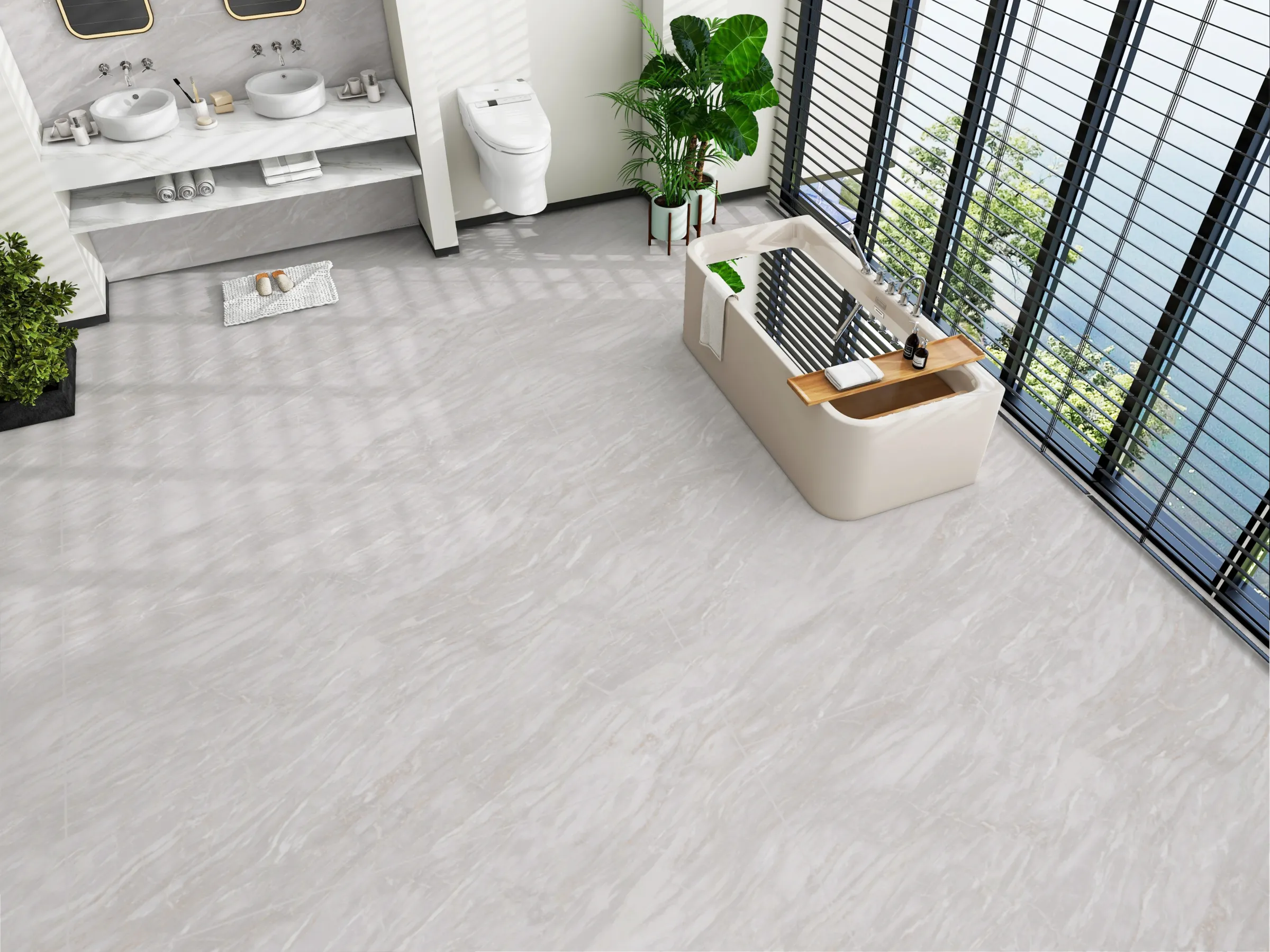 Castor Bianco tiles in a room setting
