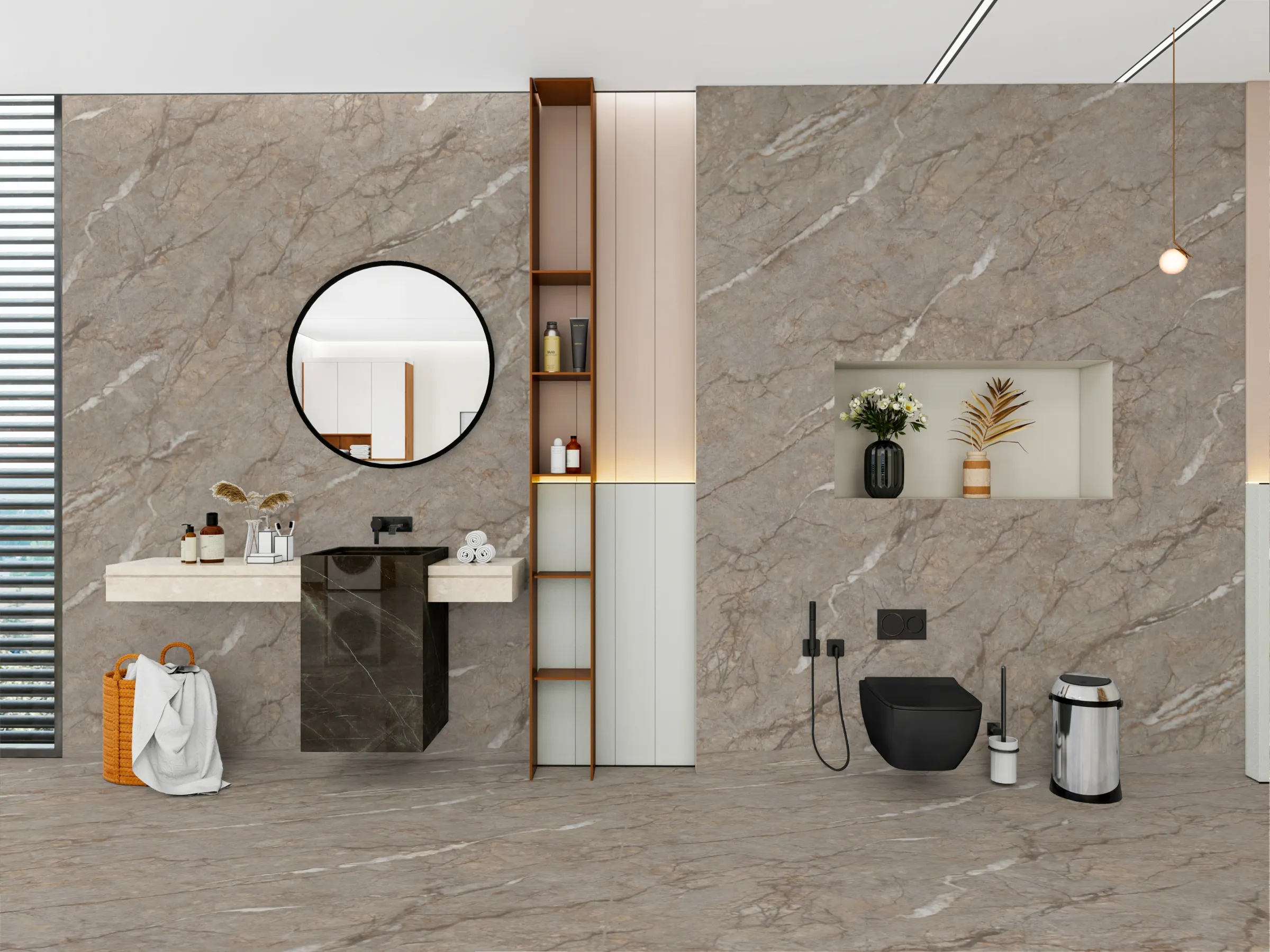 River Natural tiles in a room setting