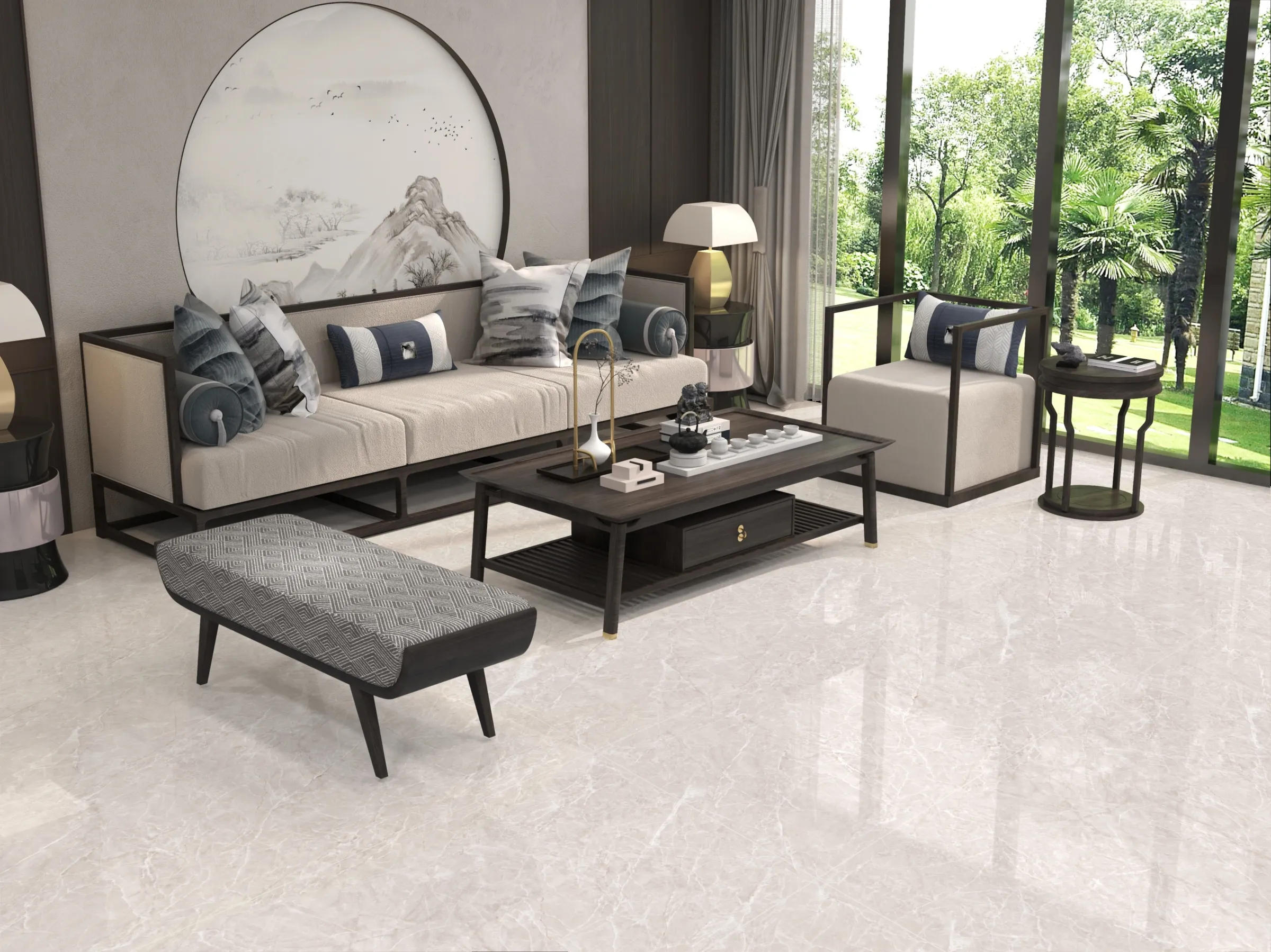 Spykar Ash tiles in a room setting