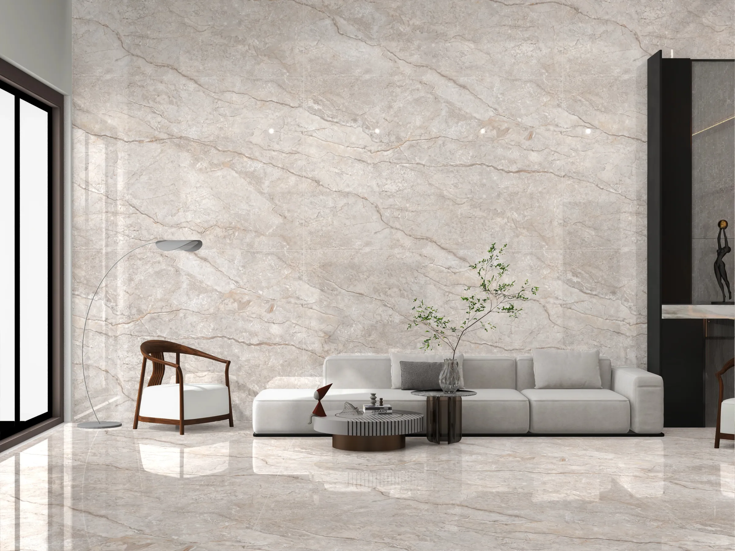 Urban Grey tiles in a room setting