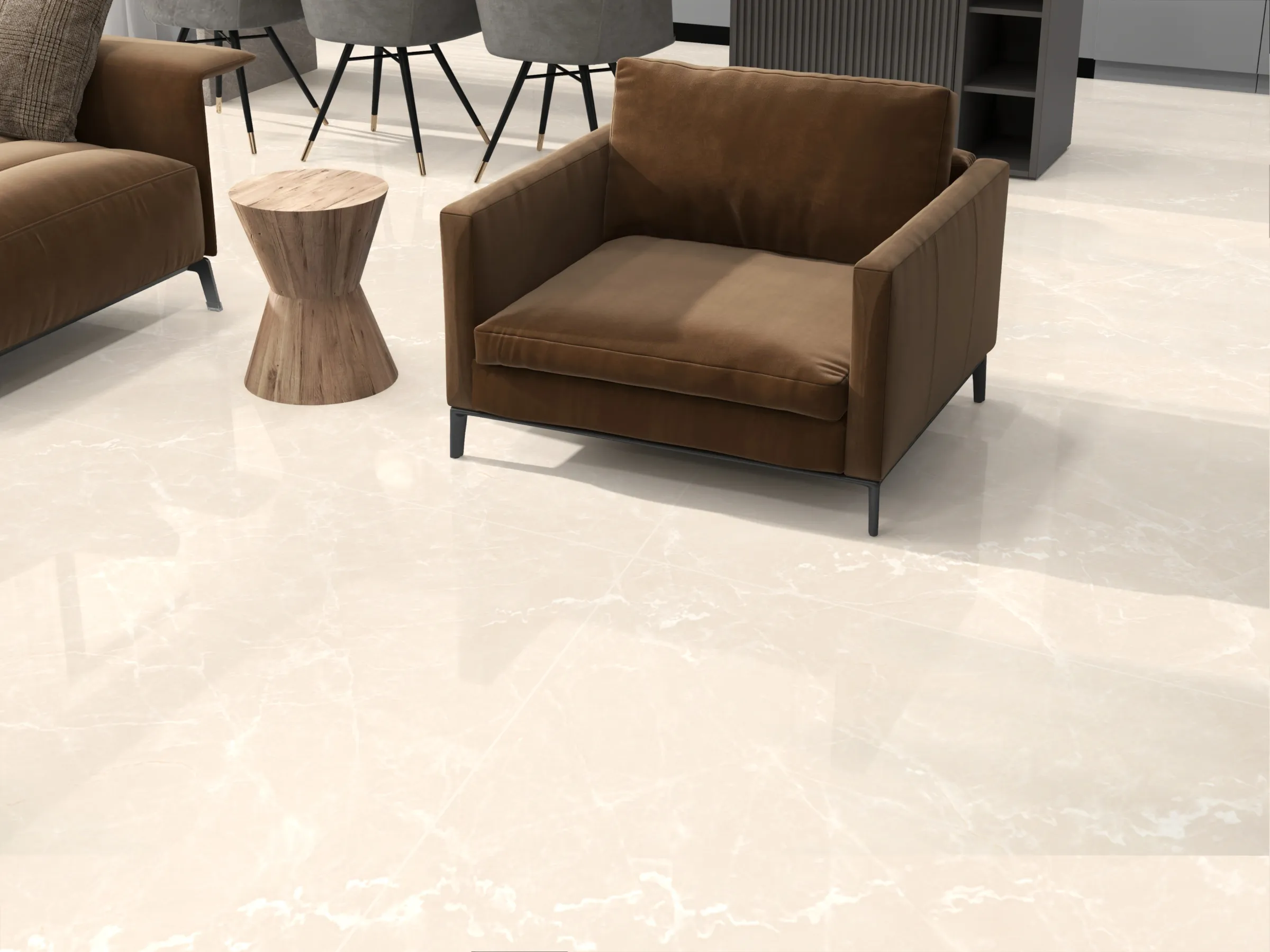 Tunisia Crema tiles in a room setting