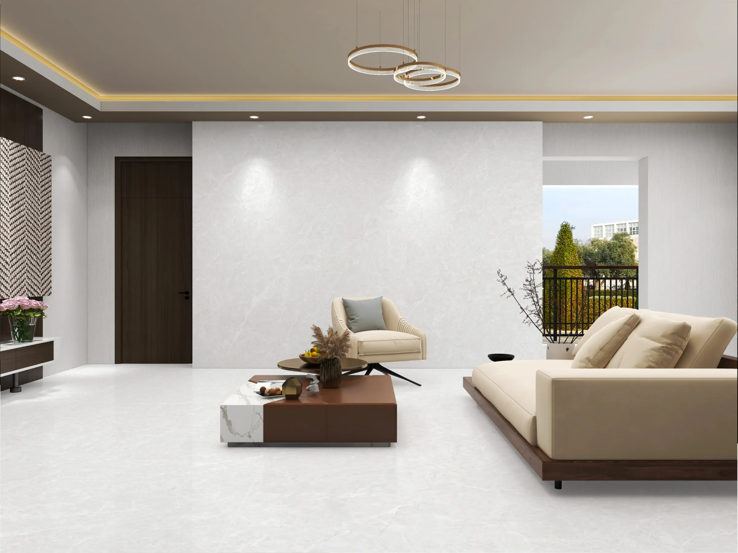 Spykar Bianco tiles in a room setting