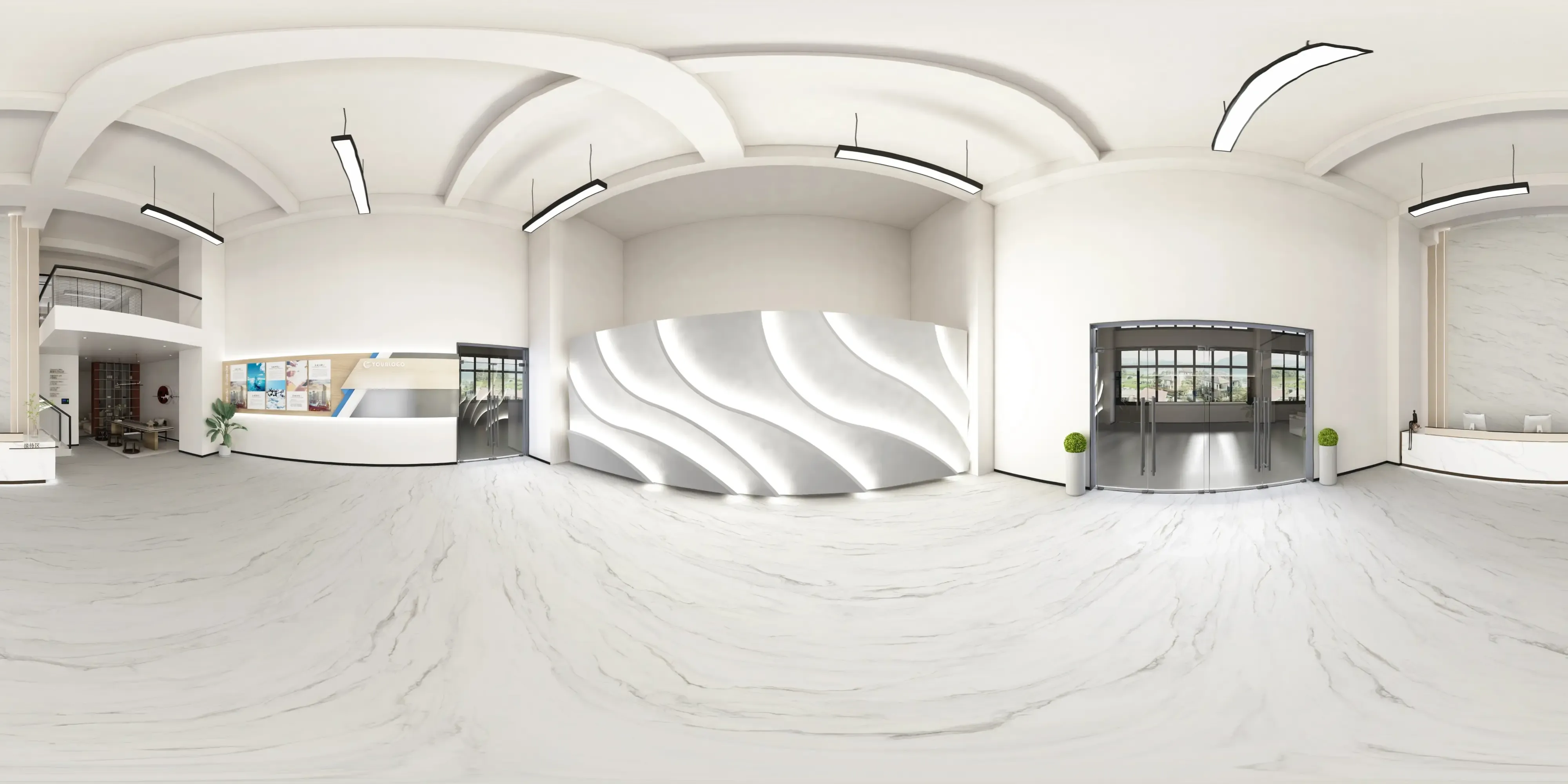 A 360 degree room with Statuario Dior tiles