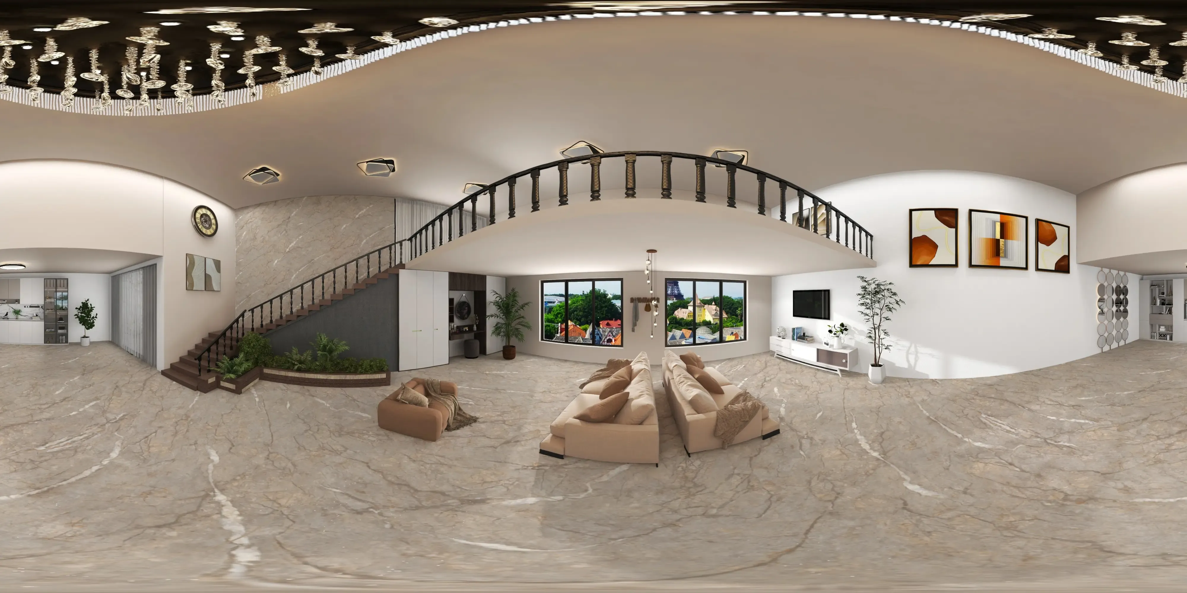 A 360 degree room with River Natural tiles