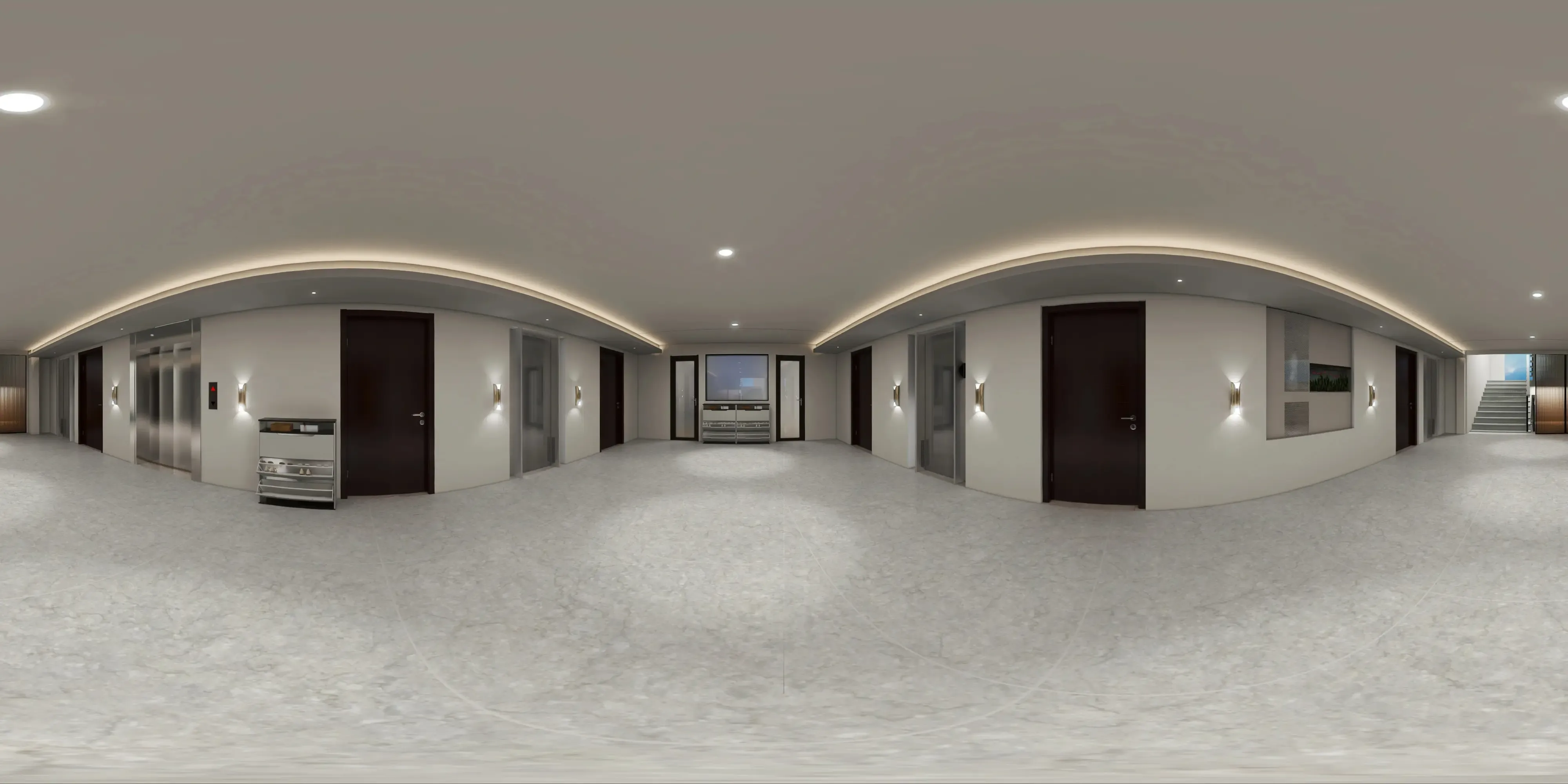 A 360 degree room with Polaris Silver tiles
