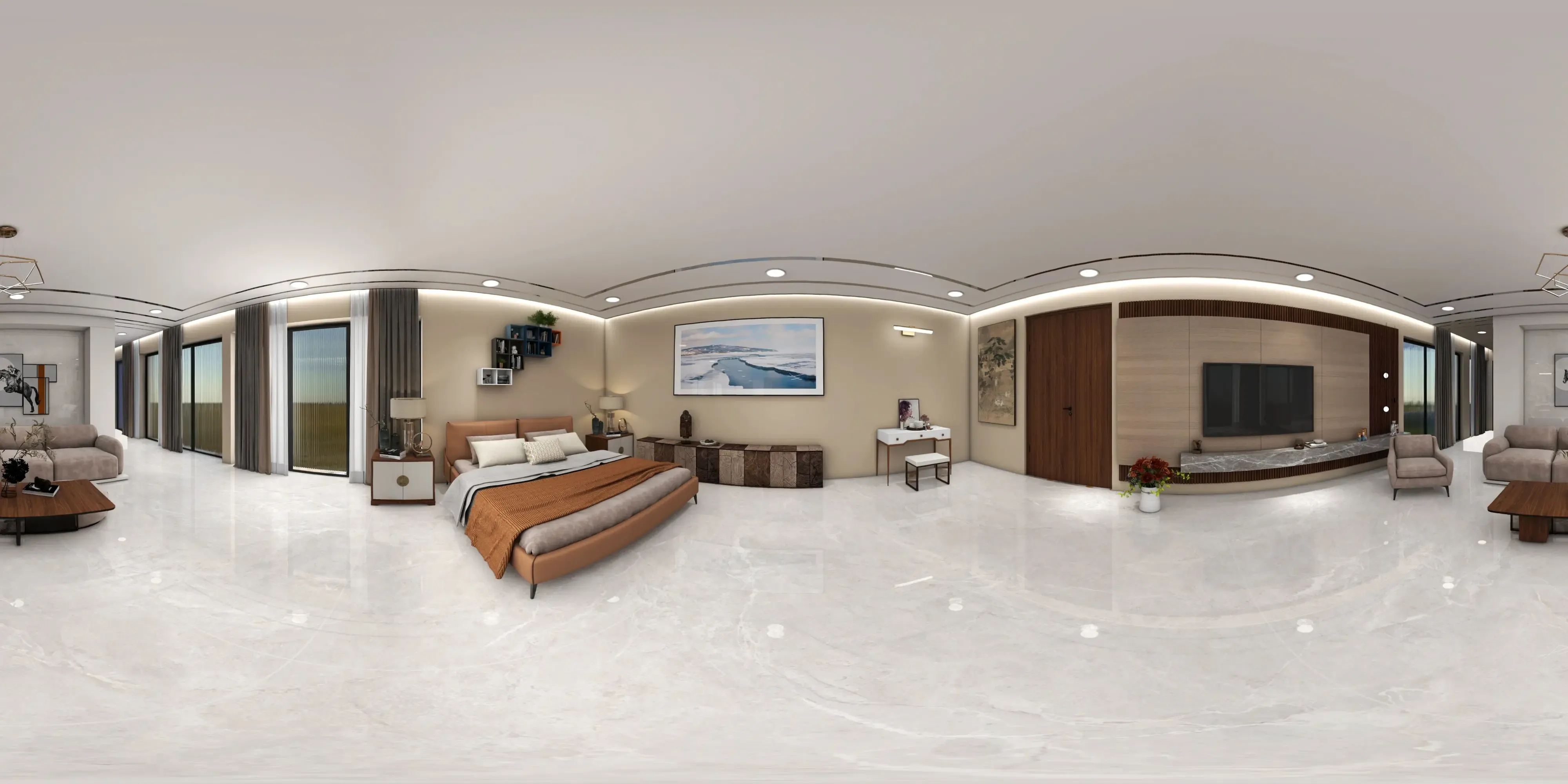 A 360 degree room with Emrita Bianco tiles
