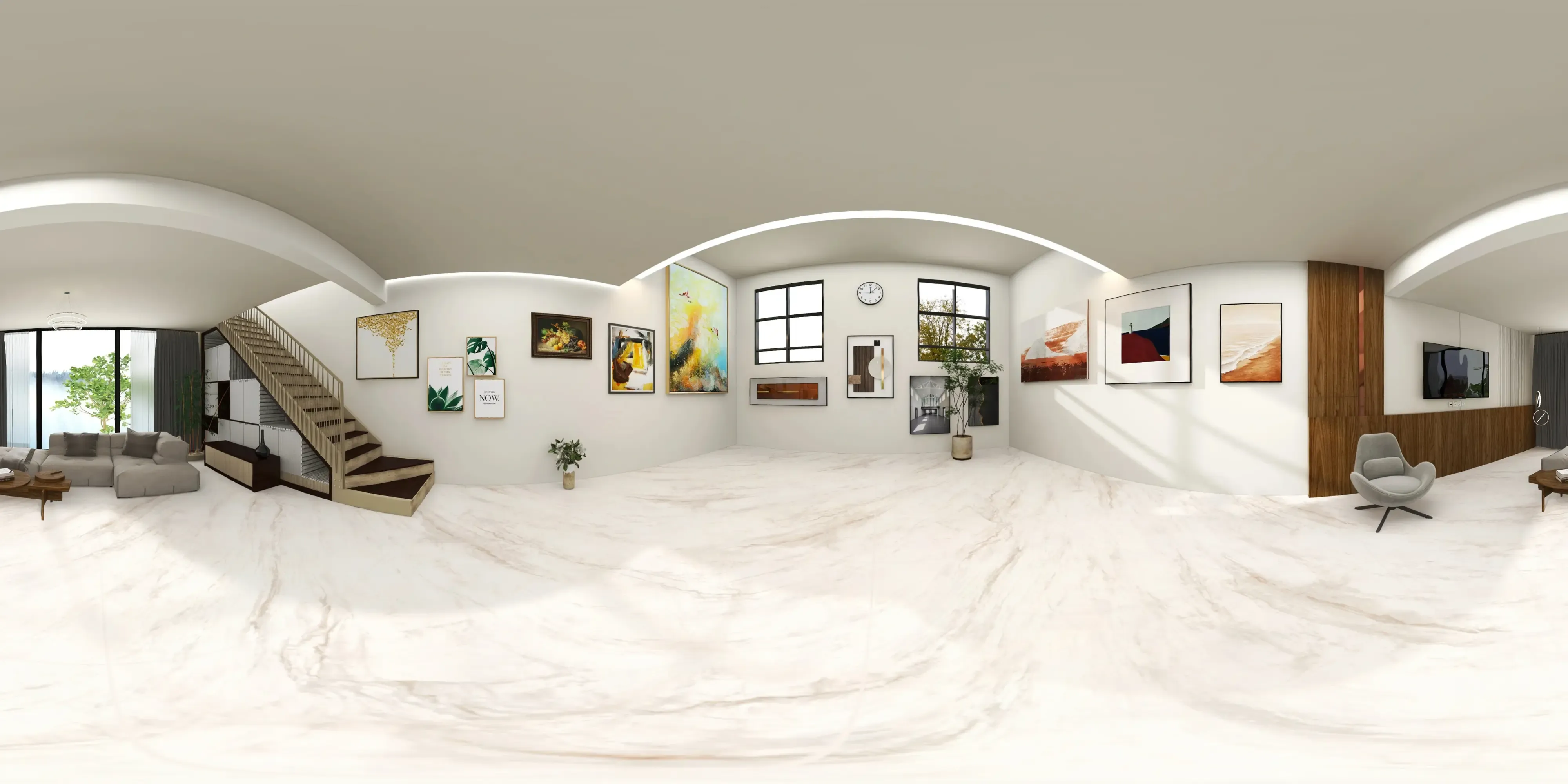 A 360 degree room with Polarangelo Rust tiles
