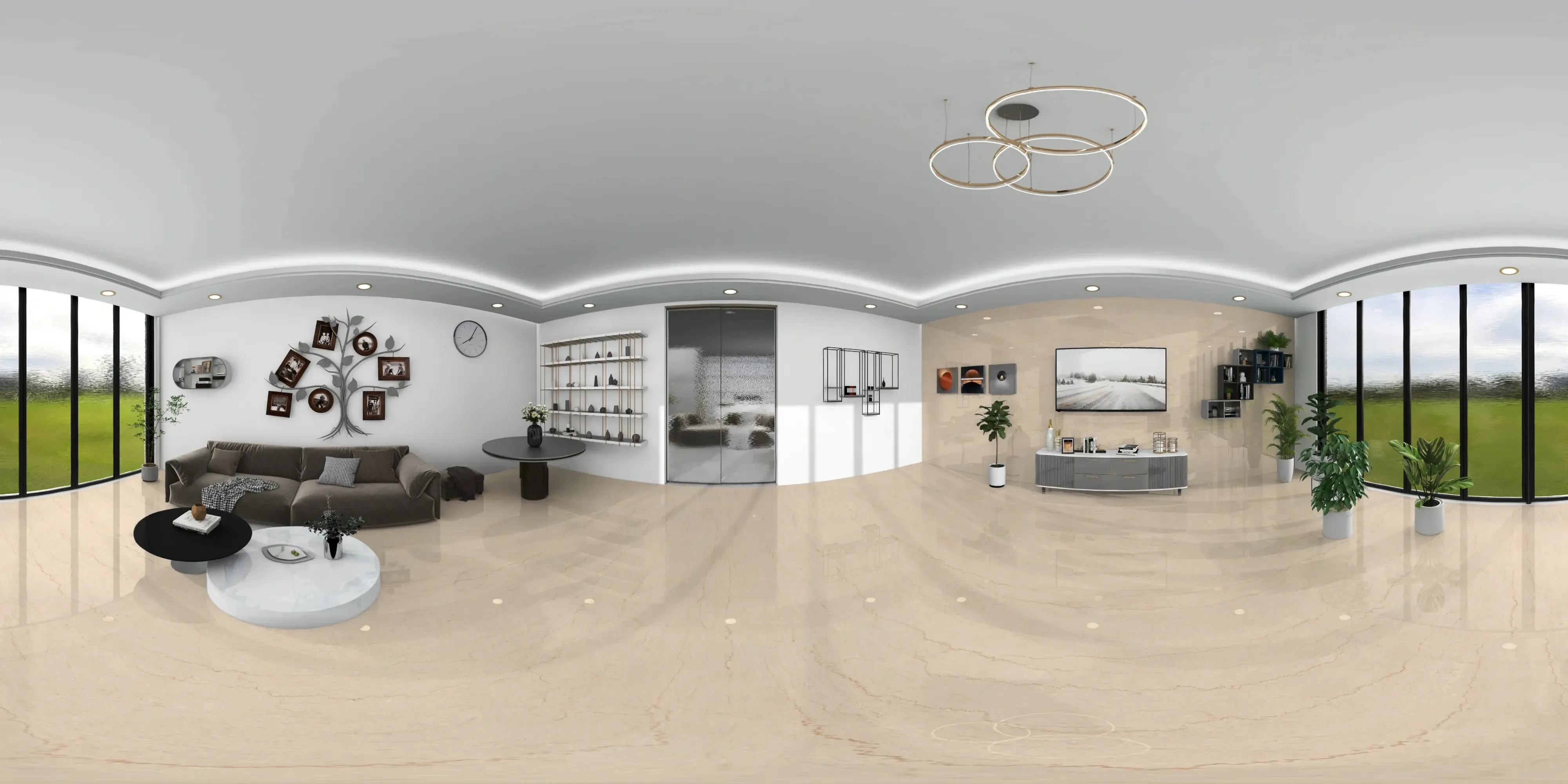 A 360 degree room with Bottochino Natural tiles