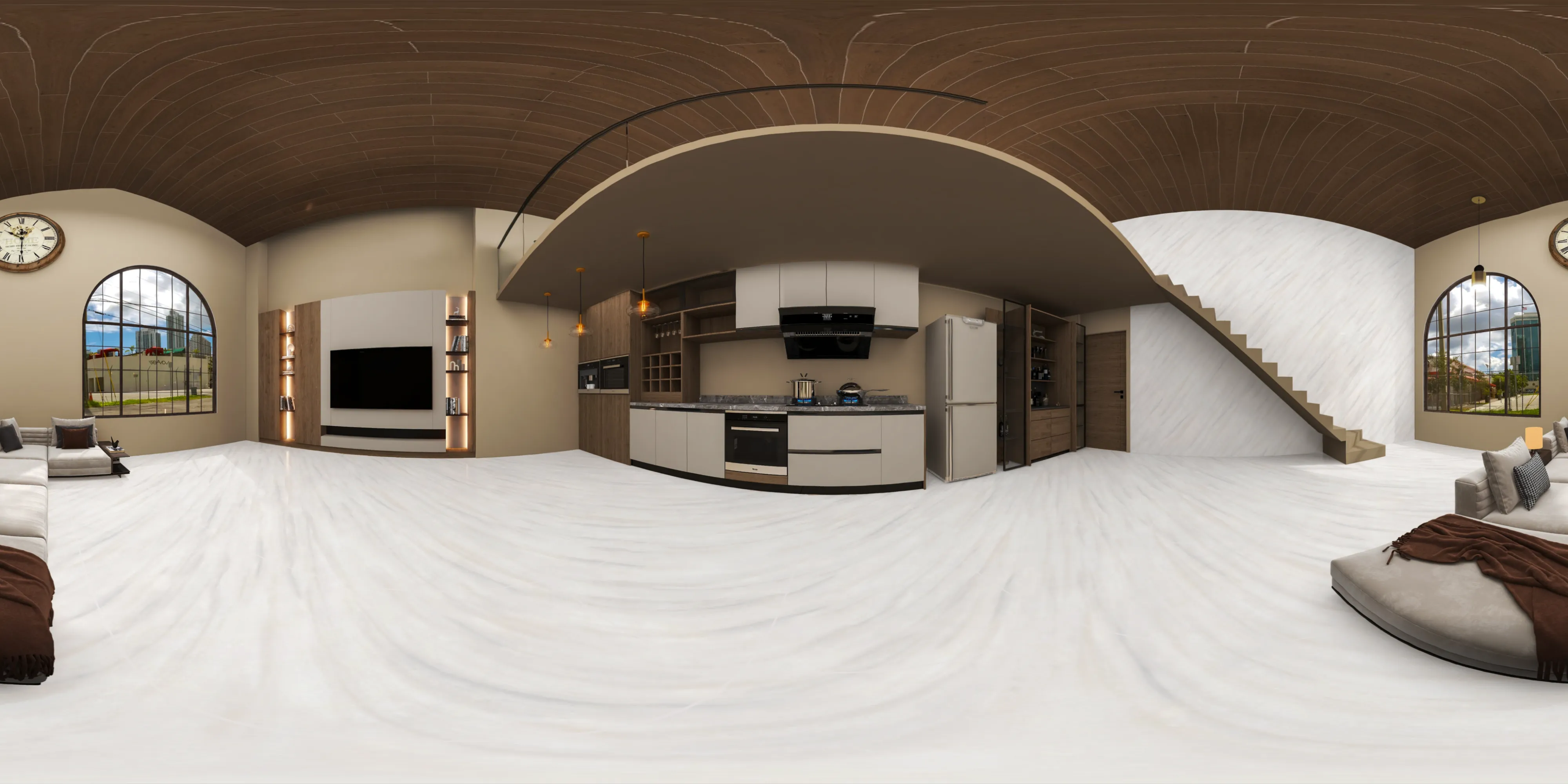 A 360 degree room with Crysta Light tiles