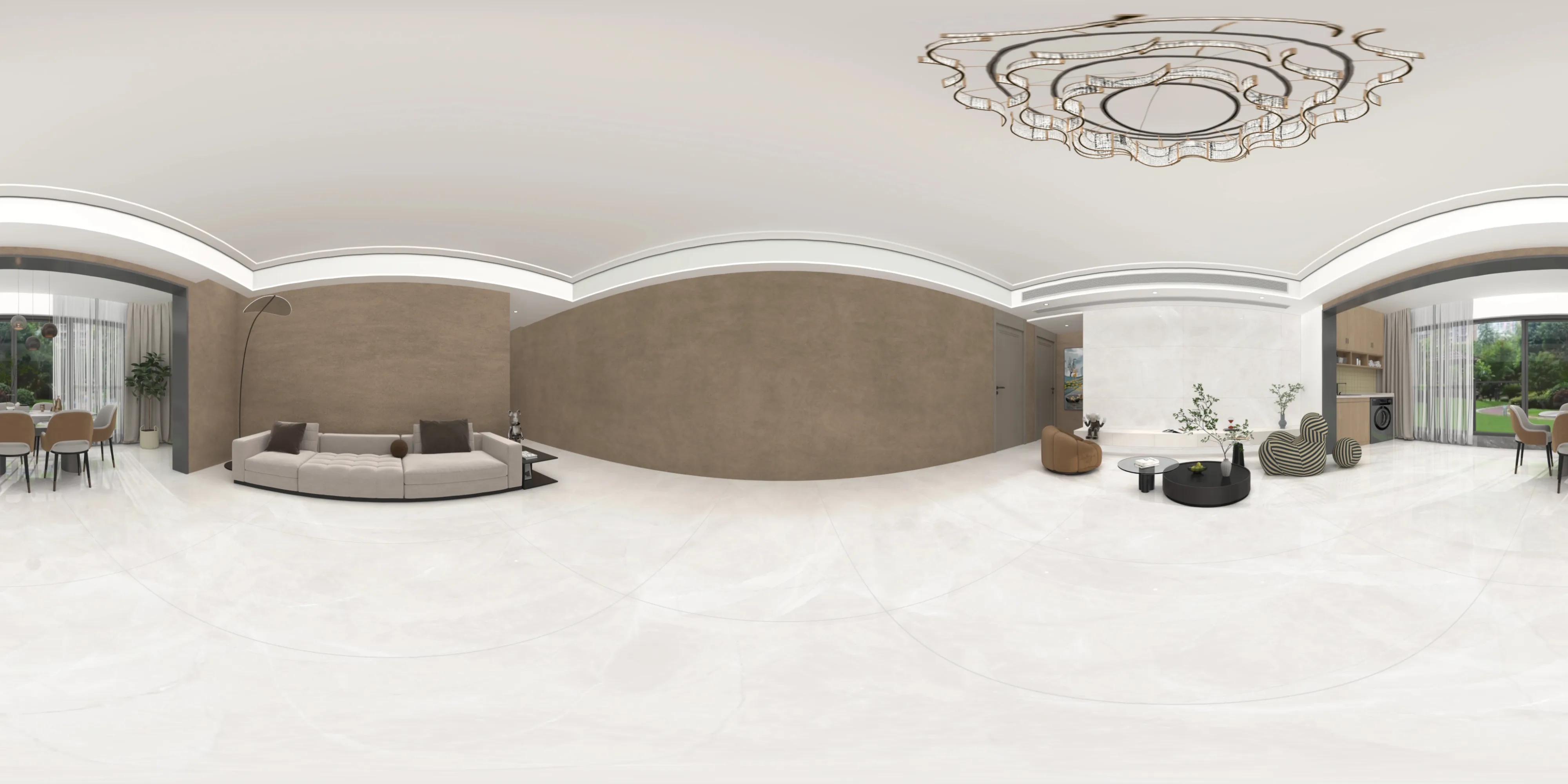 A 360 degree room with Arezo Bianco tiles