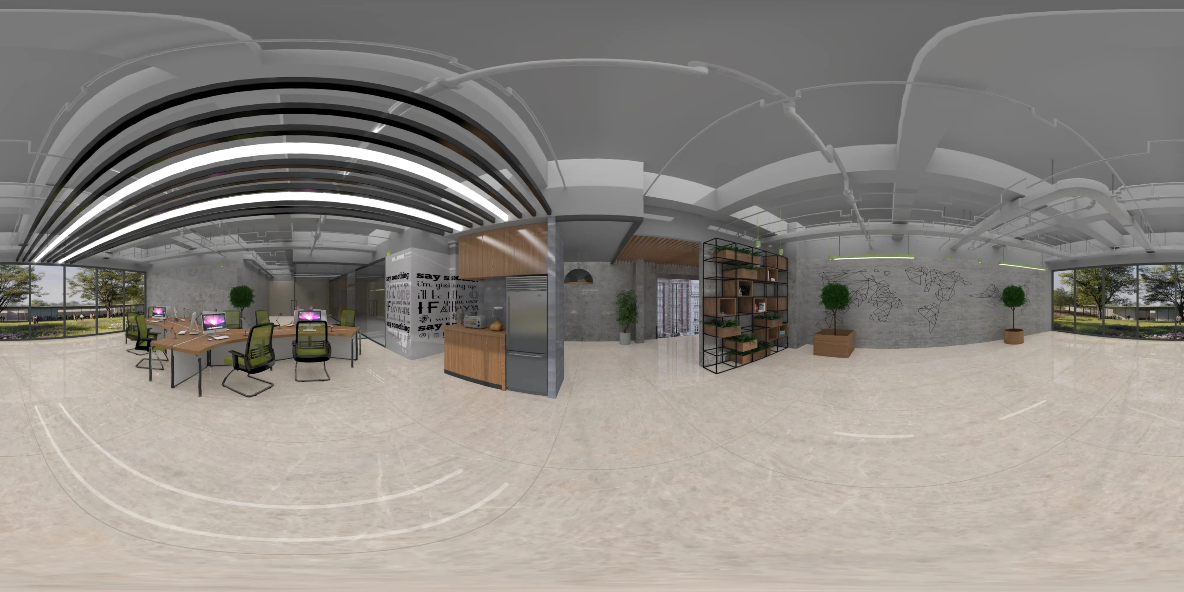 A 360 degree room with Argos Natural tiles